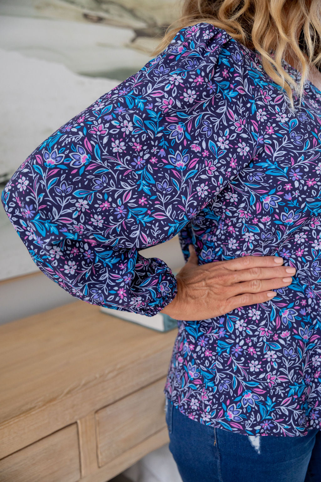 Winona Long Sleeve Blouse in Jasmine