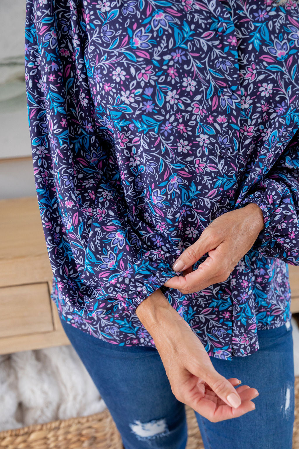 Winona Long Sleeve Blouse in Jasmine