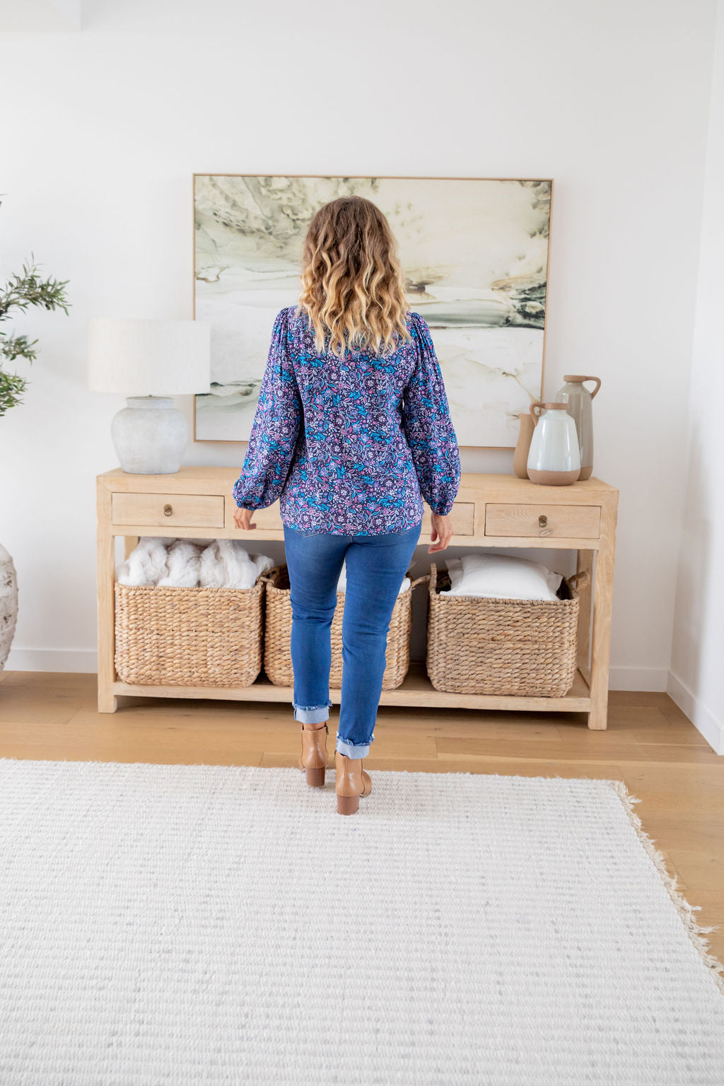 Winona Long Sleeve Blouse in Jasmine