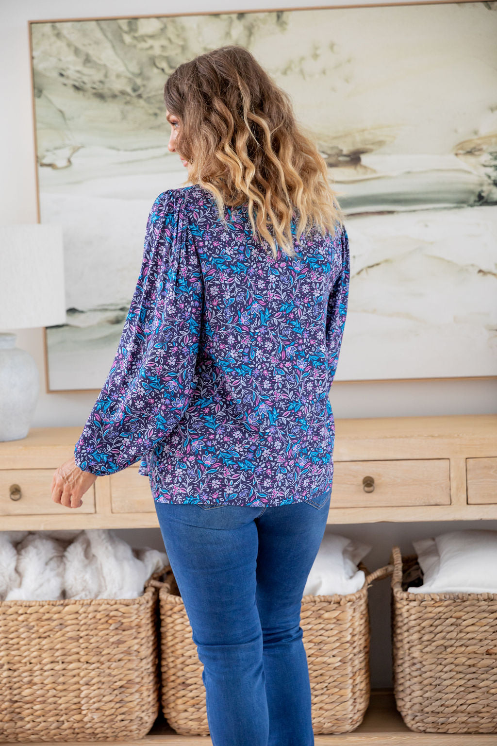 Winona Long Sleeve Blouse in Jasmine