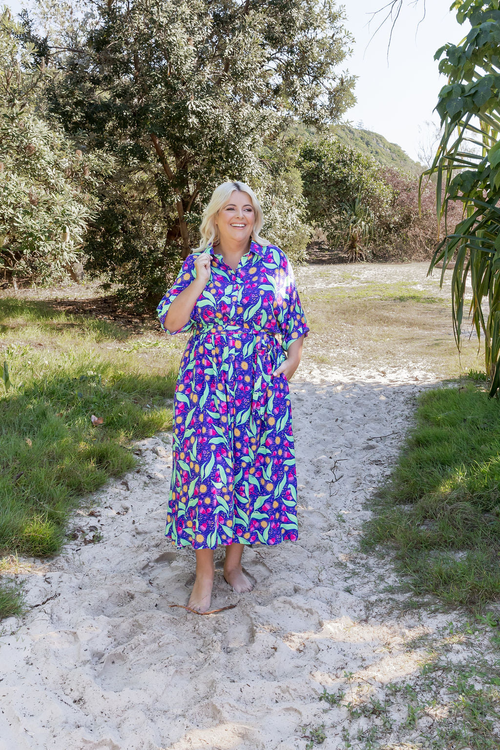 Maddy Midi Dress in Gumnuts