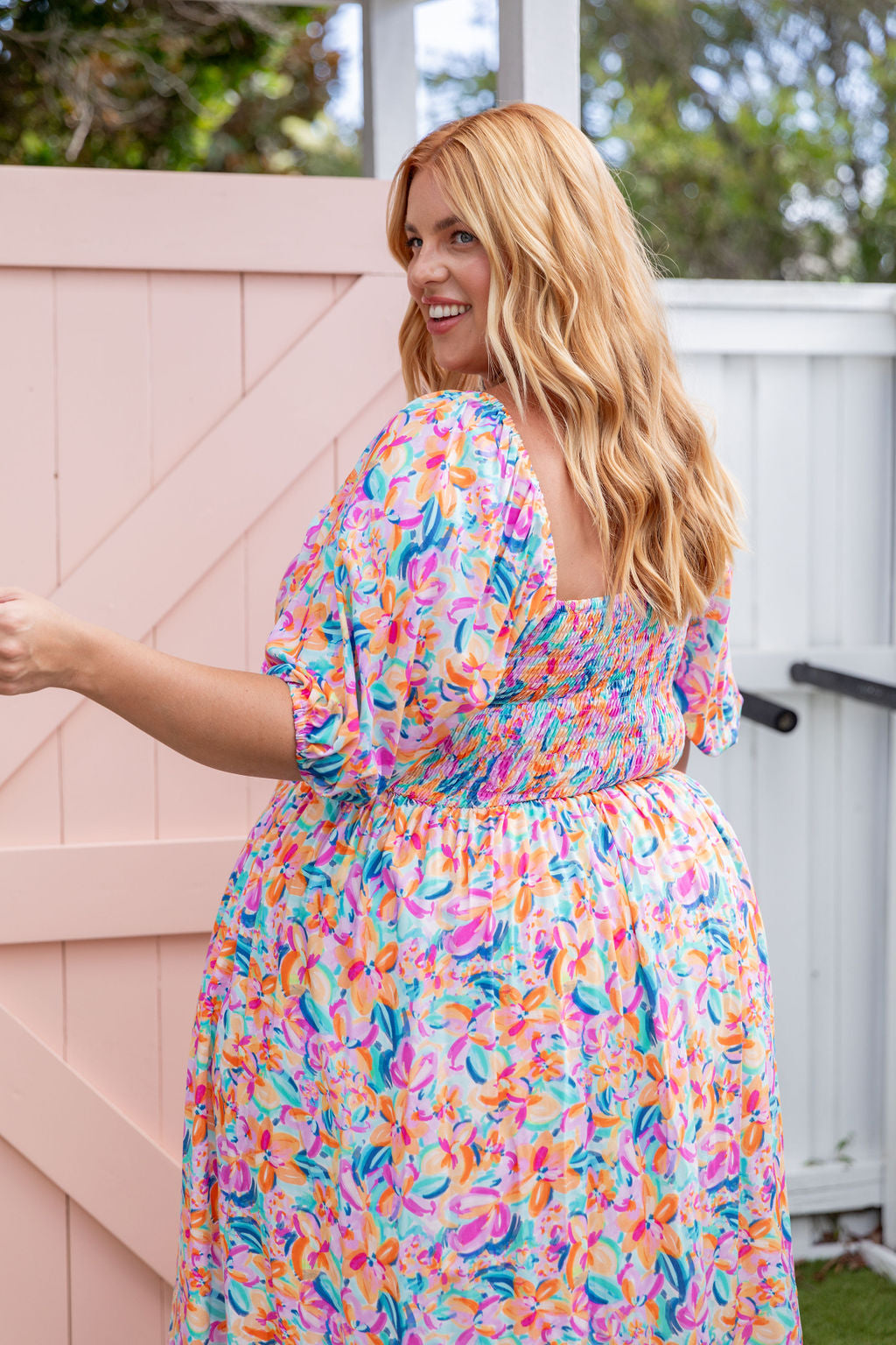 Pippa Cut Out Dress in Carnival Floral