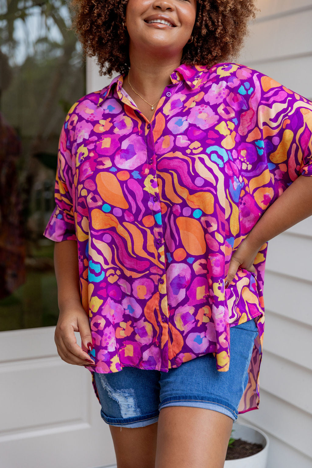 Tammin Shirt in Ruby by Kasey Rainbow