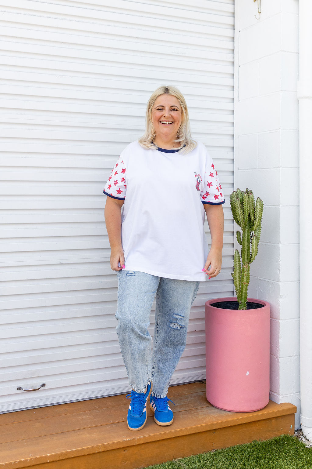 Cerys Jeans in Light Blue Acid Wash