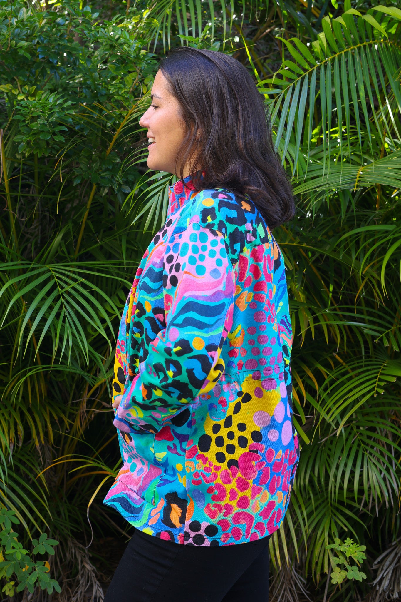 Lakey Jacket in Electric Leopard by Kasey Rainbow