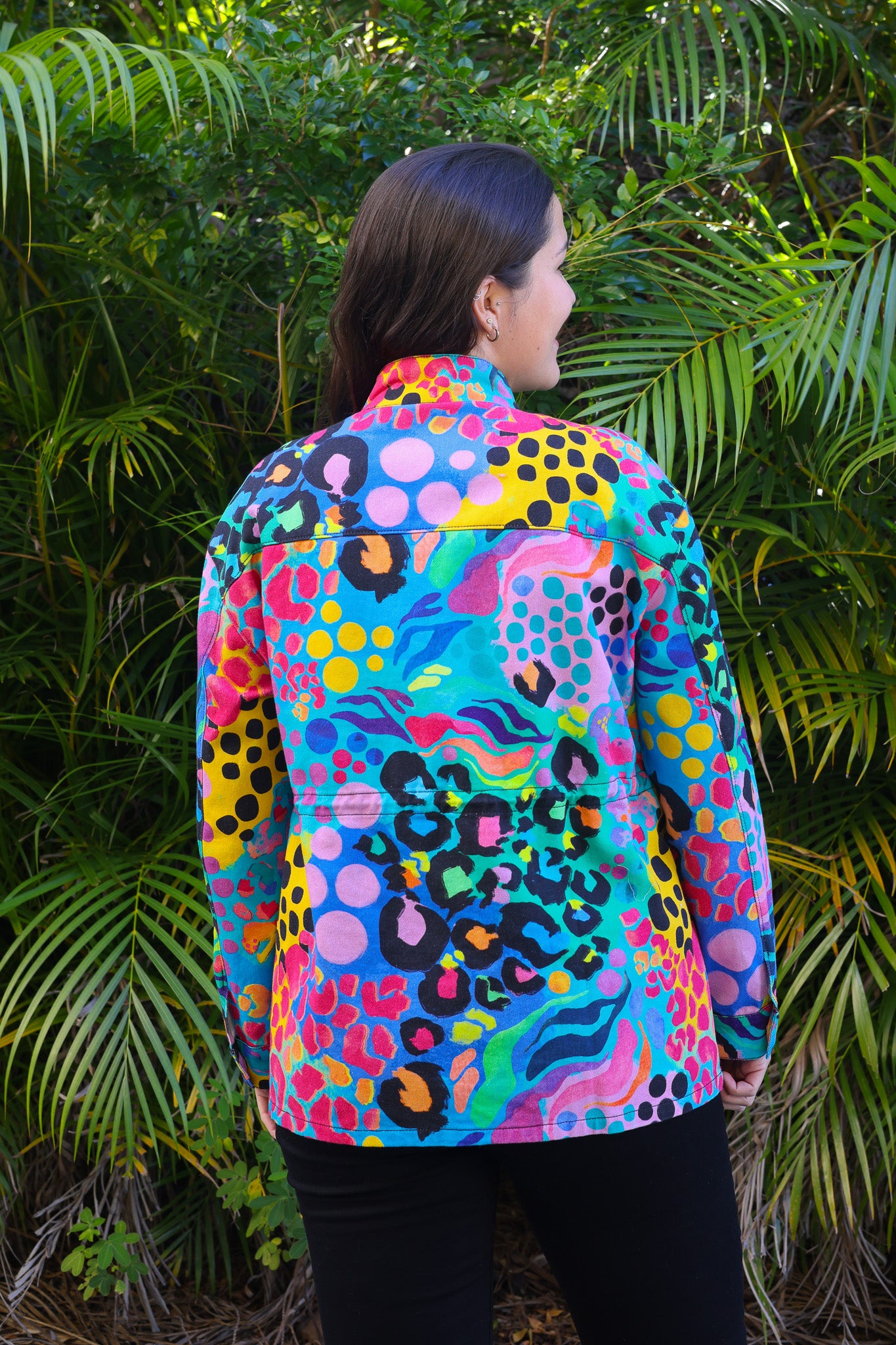 Lakey Jacket in Electric Leopard by Kasey Rainbow