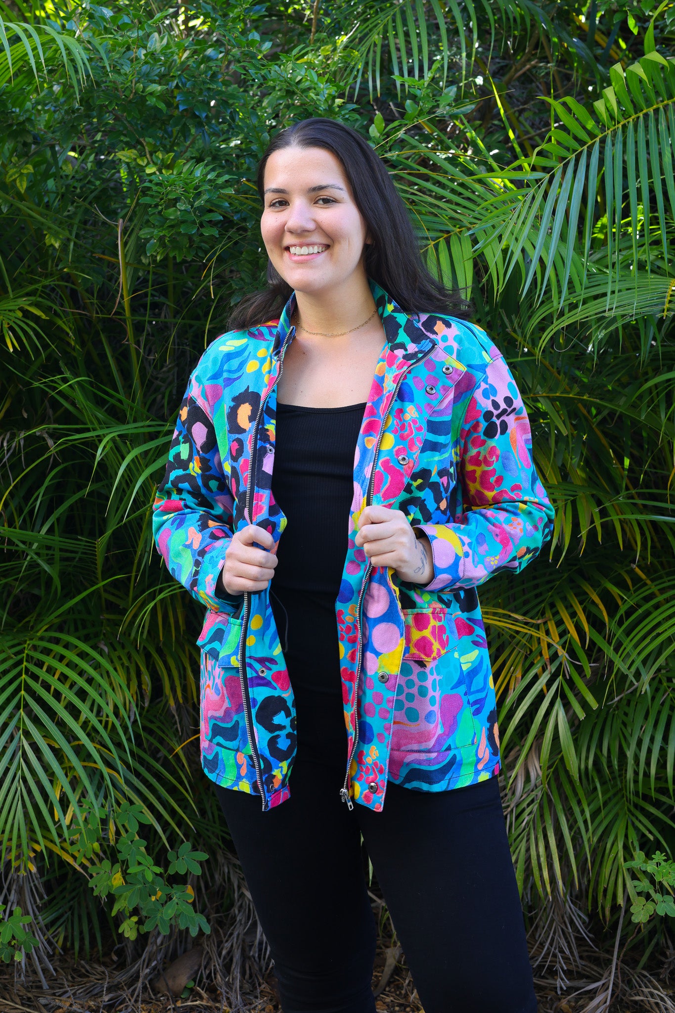 Lakey Jacket in Electric Leopard by Kasey Rainbow