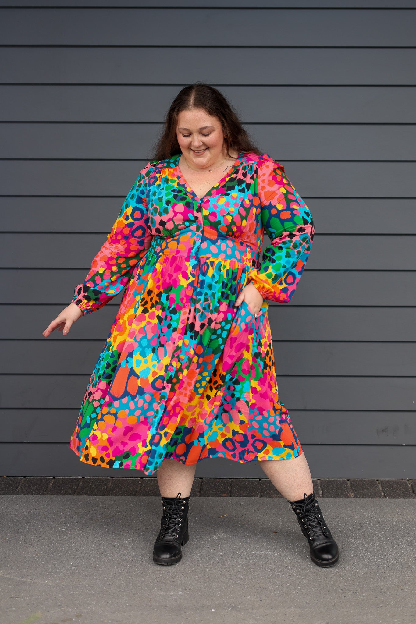 Aura Midi Dress in Alfie by Kasey Rainbow