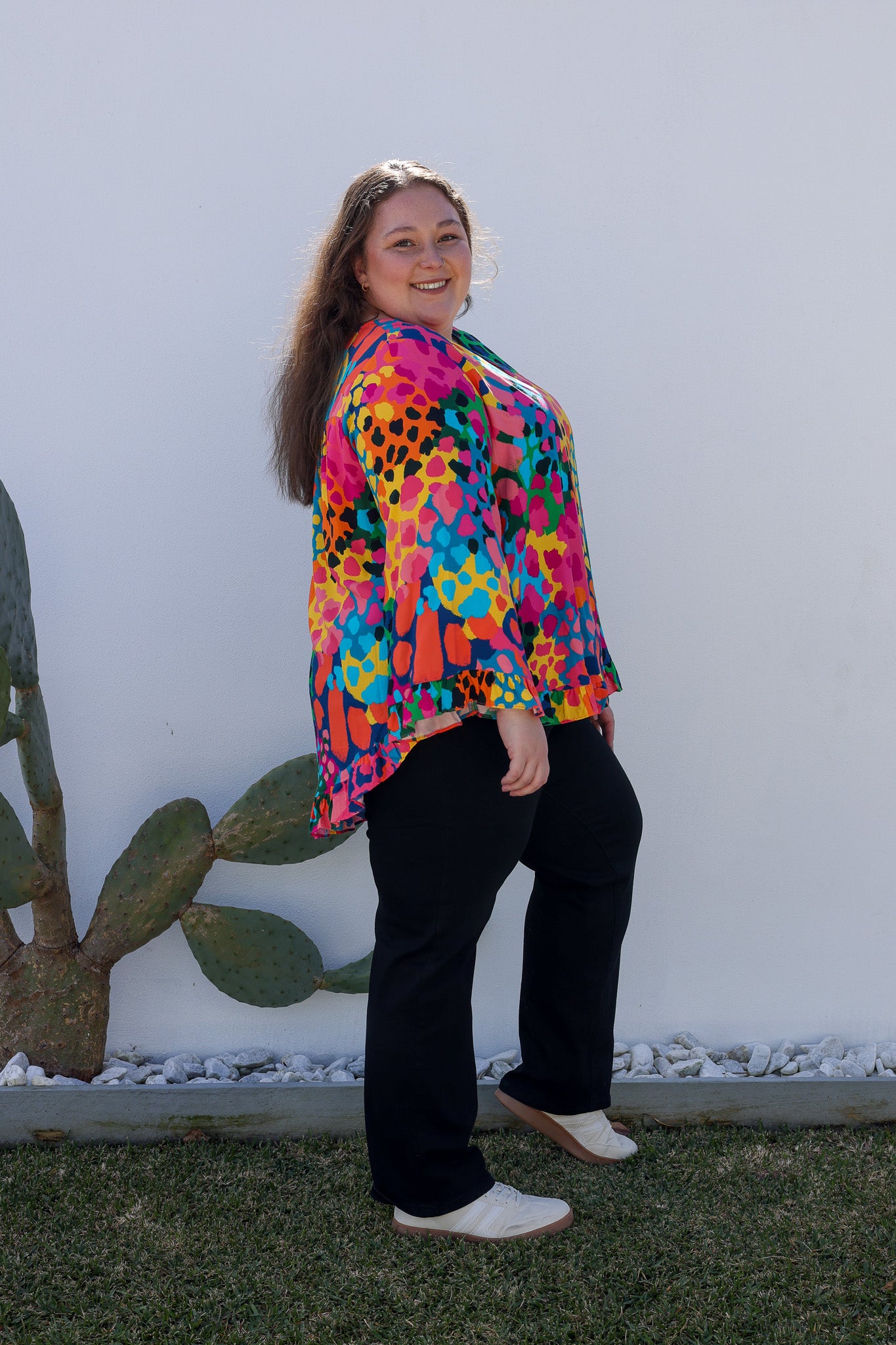 Natalie Long Sleeve Top in Alfie by Kasey Rainbow