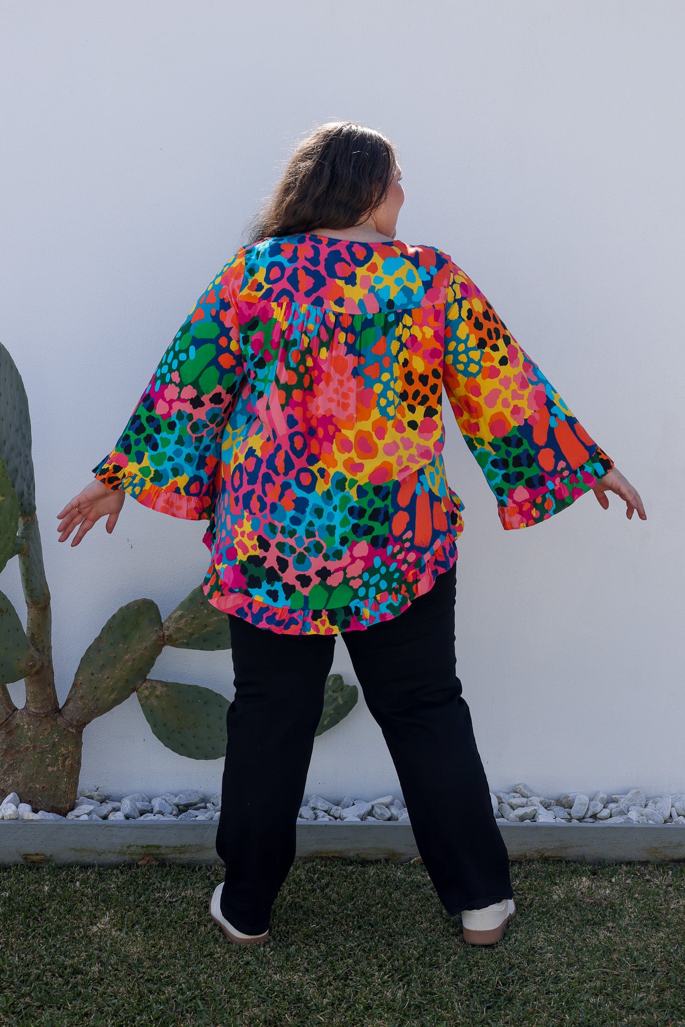 Natalie Long Sleeve Top in Alfie by Kasey Rainbow