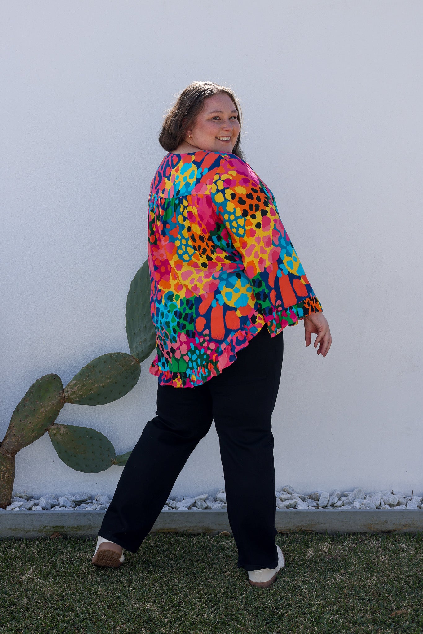 Natalie Long Sleeve Top in Alfie by Kasey Rainbow