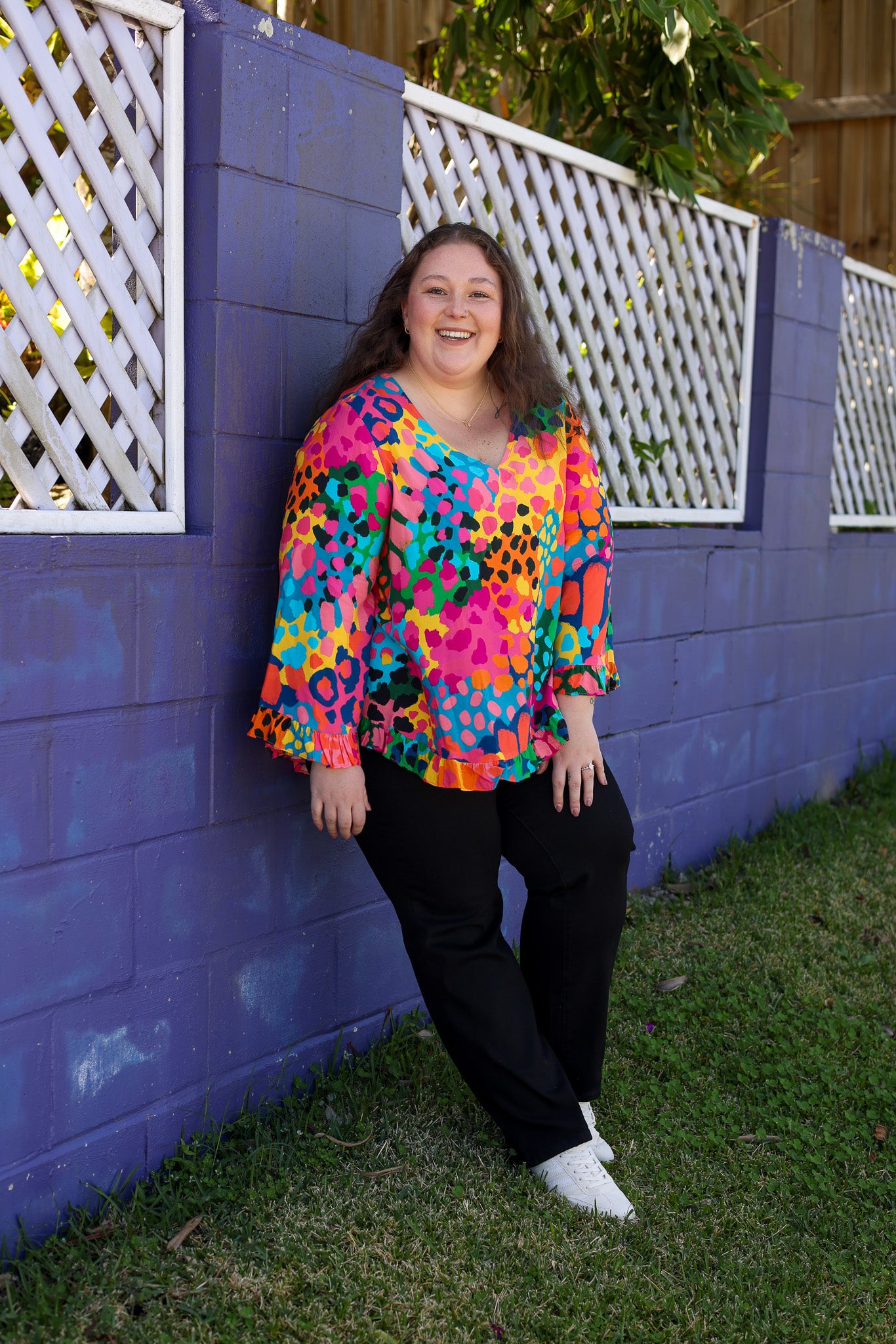 Natalie Long Sleeve Top in Alfie by Kasey Rainbow