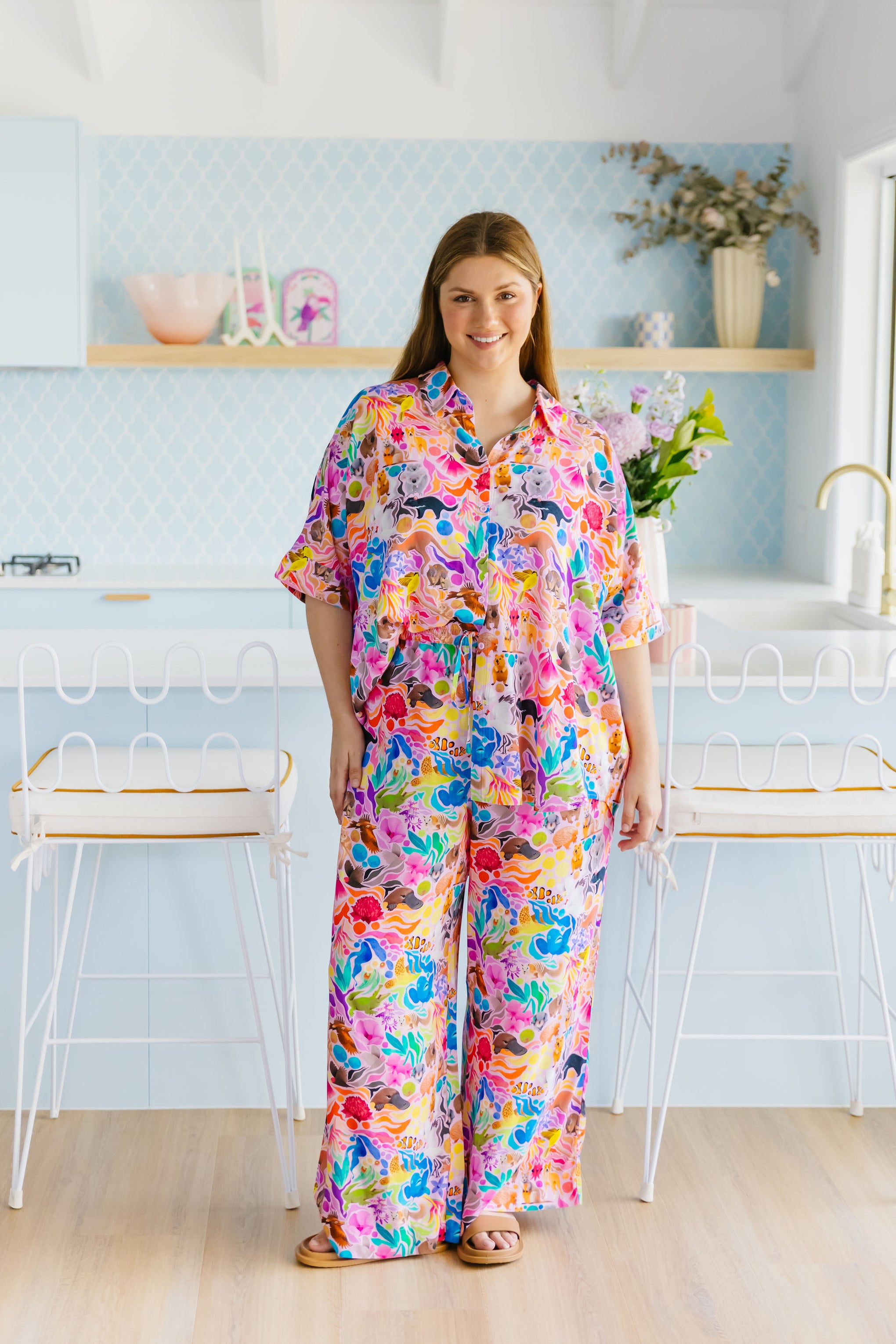 Gina Pants in Aussie Lilac by Kasey Rainbow