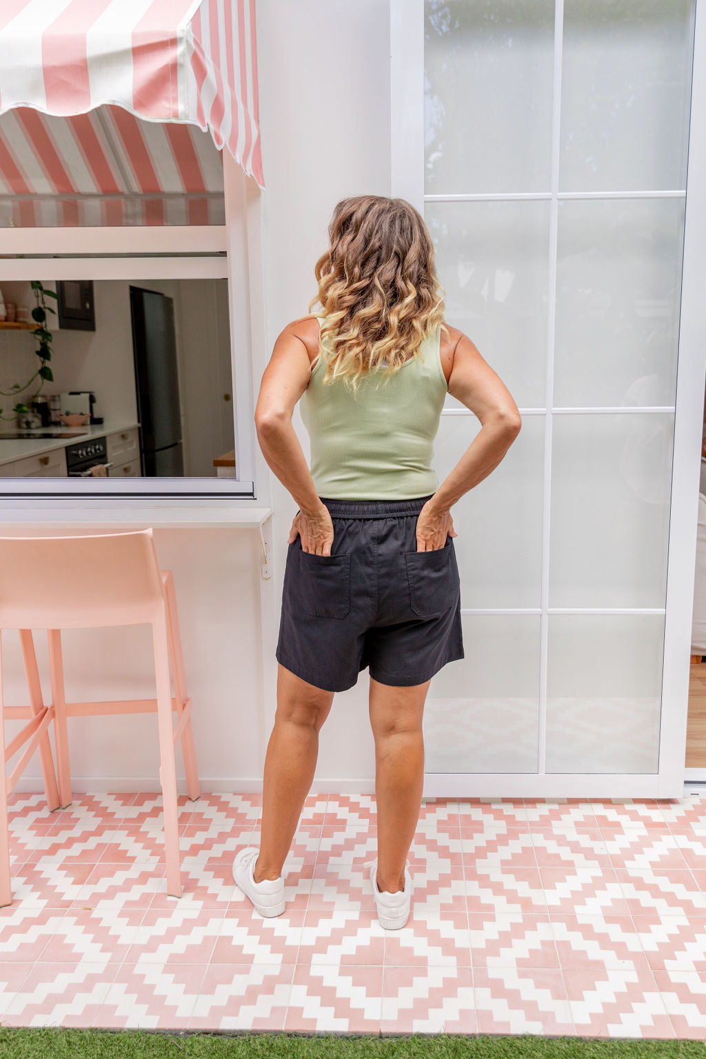 Twill Shorts in Black