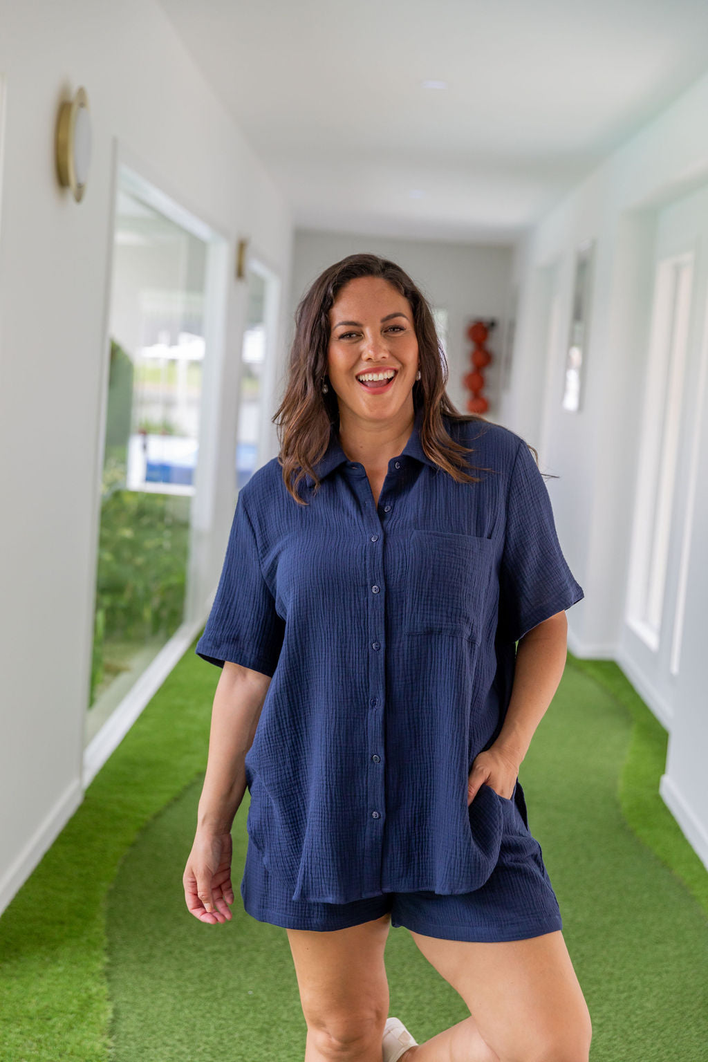 Samara Shirt in Navy