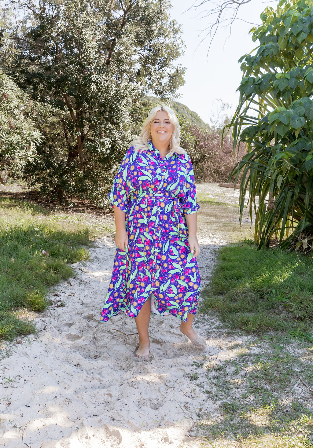 Maddy Midi Dress in Gumnuts