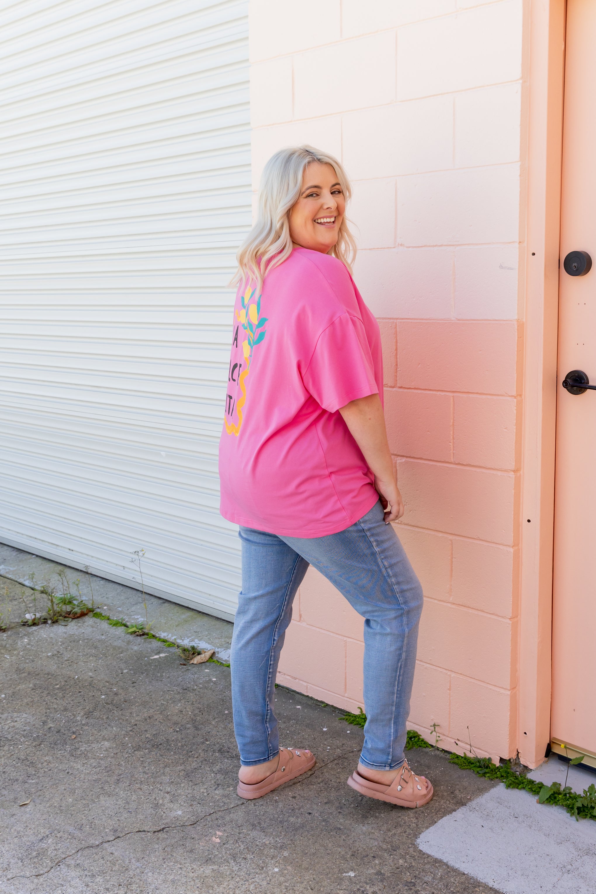 Alfie Oversized Tee In La Dolce Vita