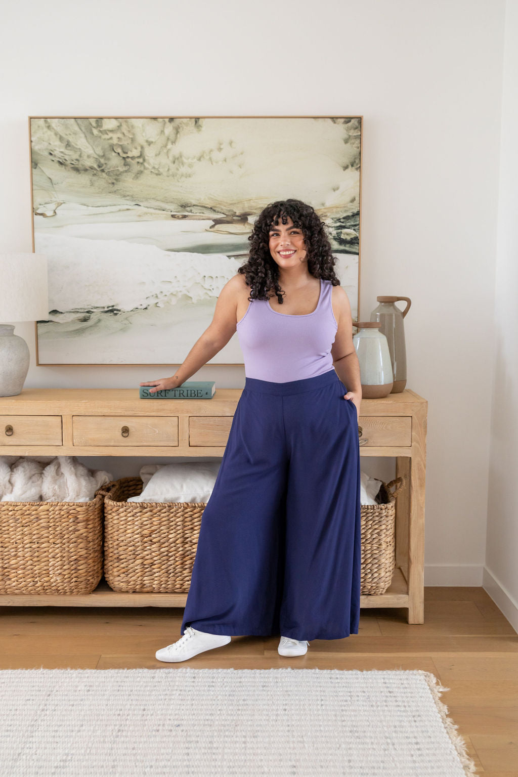 Larsa Pants Petite in Navy