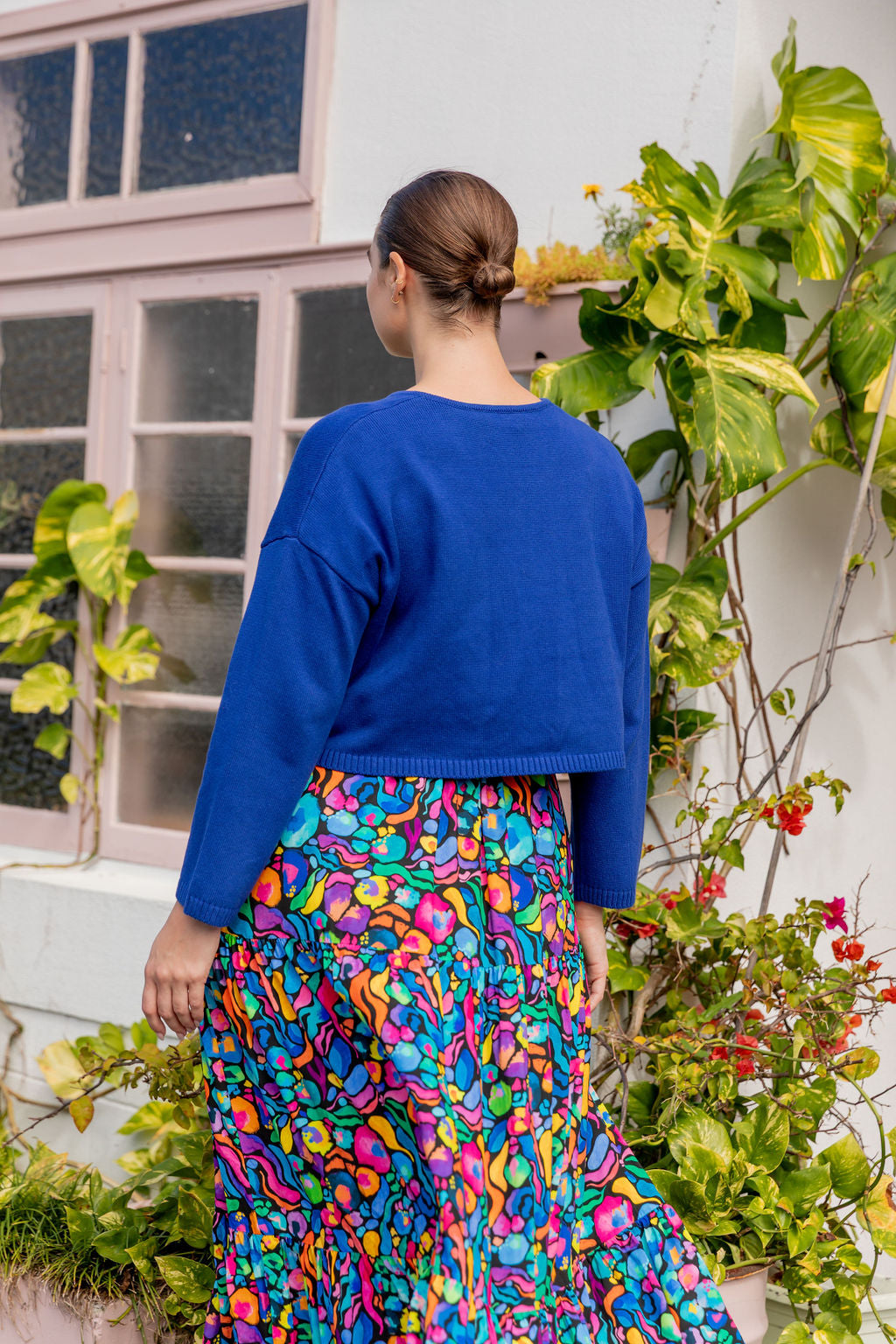 Blakely Crop Knit In Cobalt