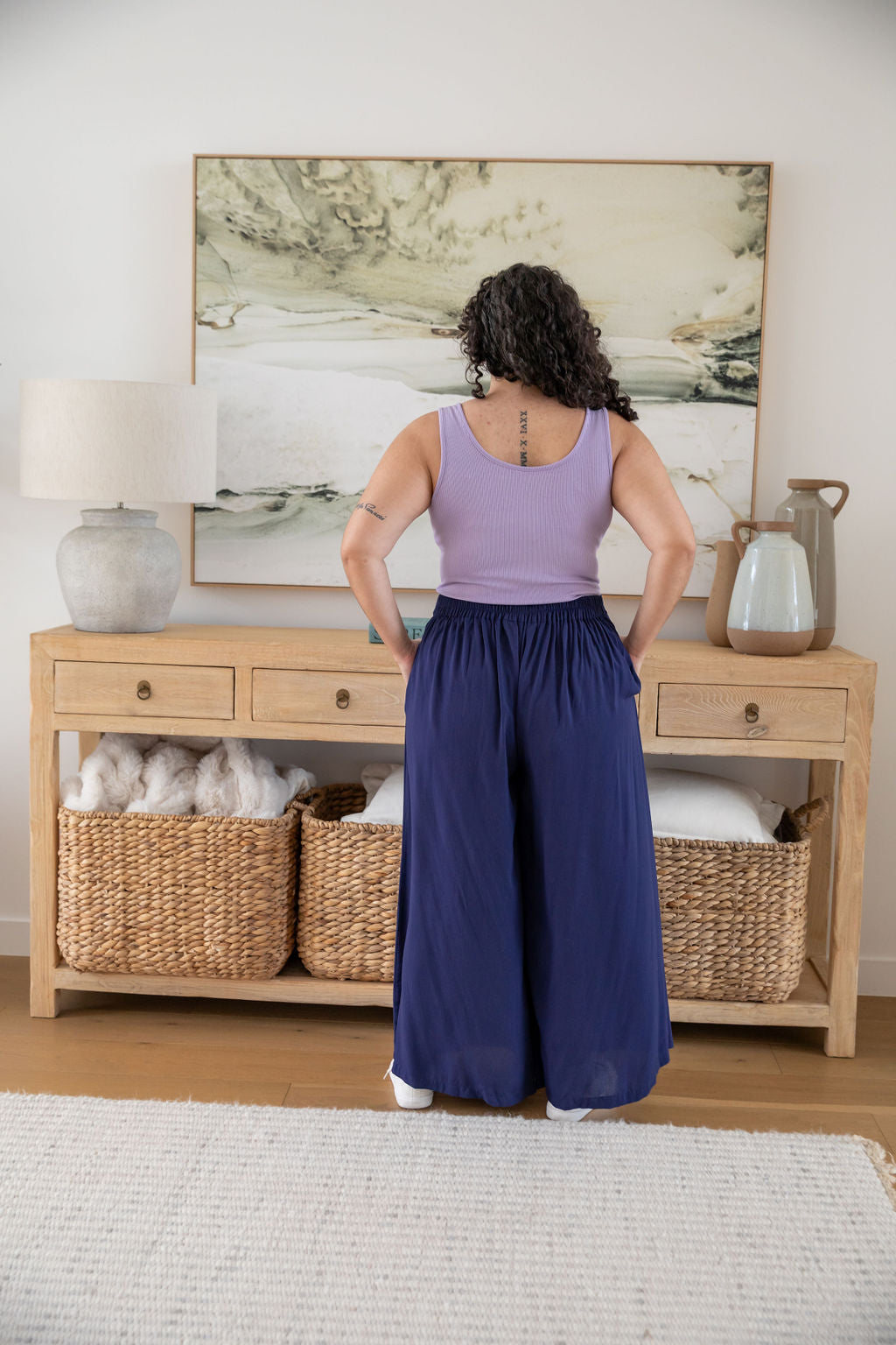Larsa Pants Petite in Navy