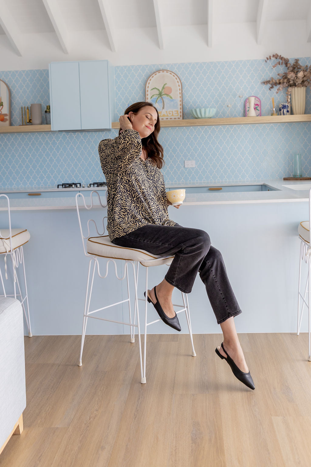 Winona Long Sleeve Blouse in Zebra