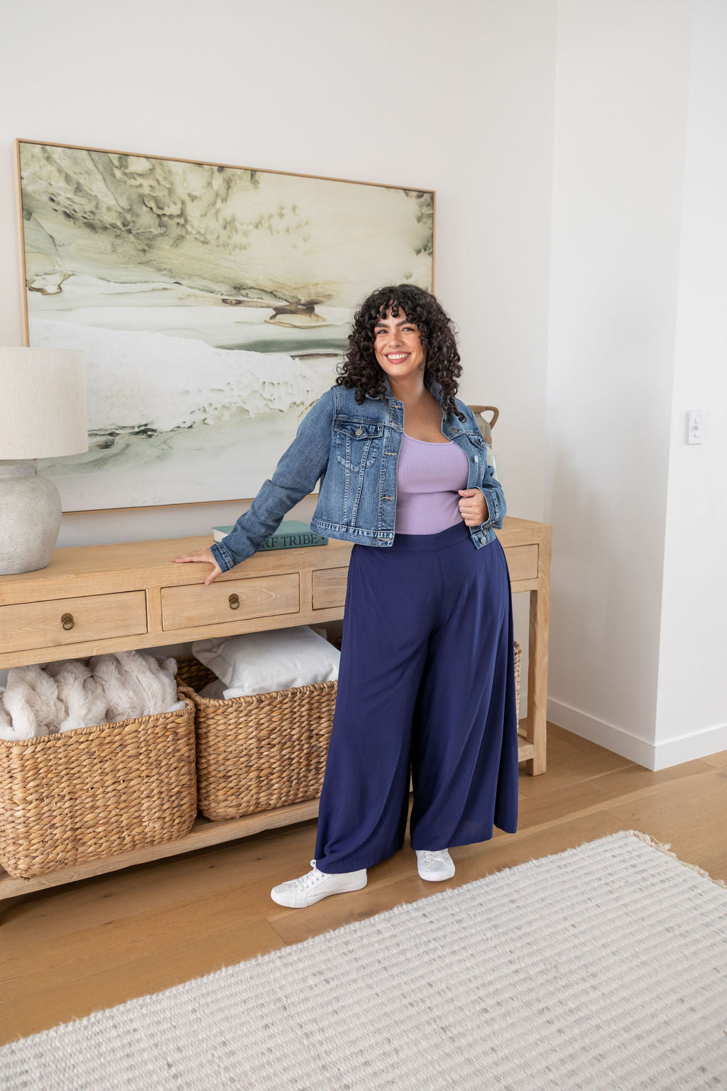 Larsa Pants Petite in Navy