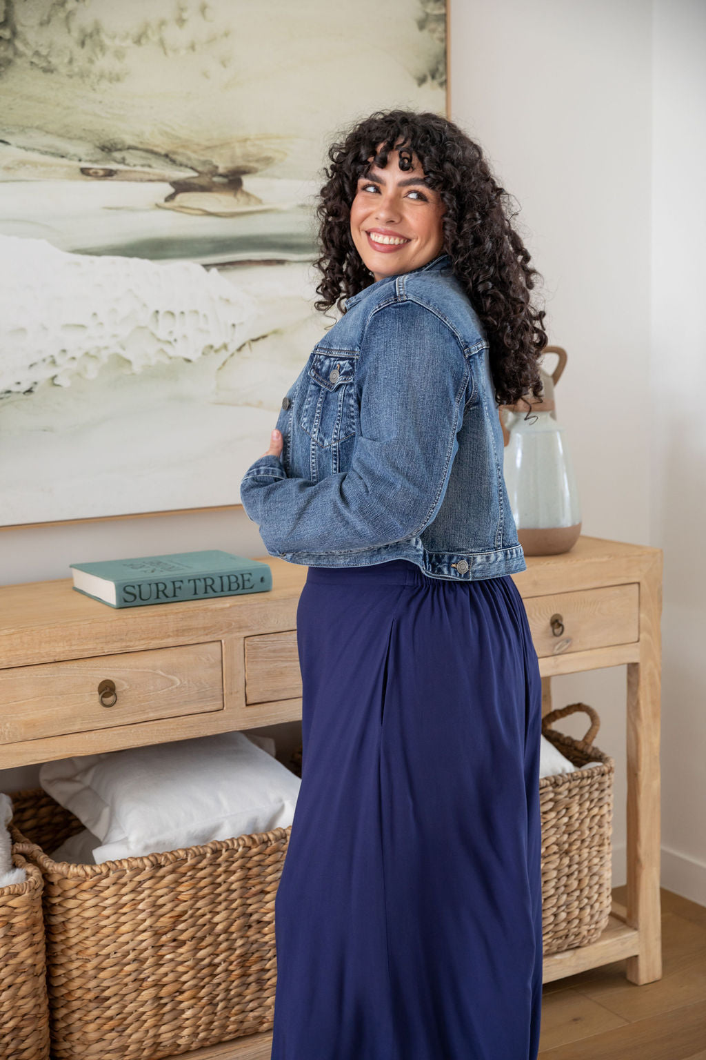Larsa Pants Petite in Navy