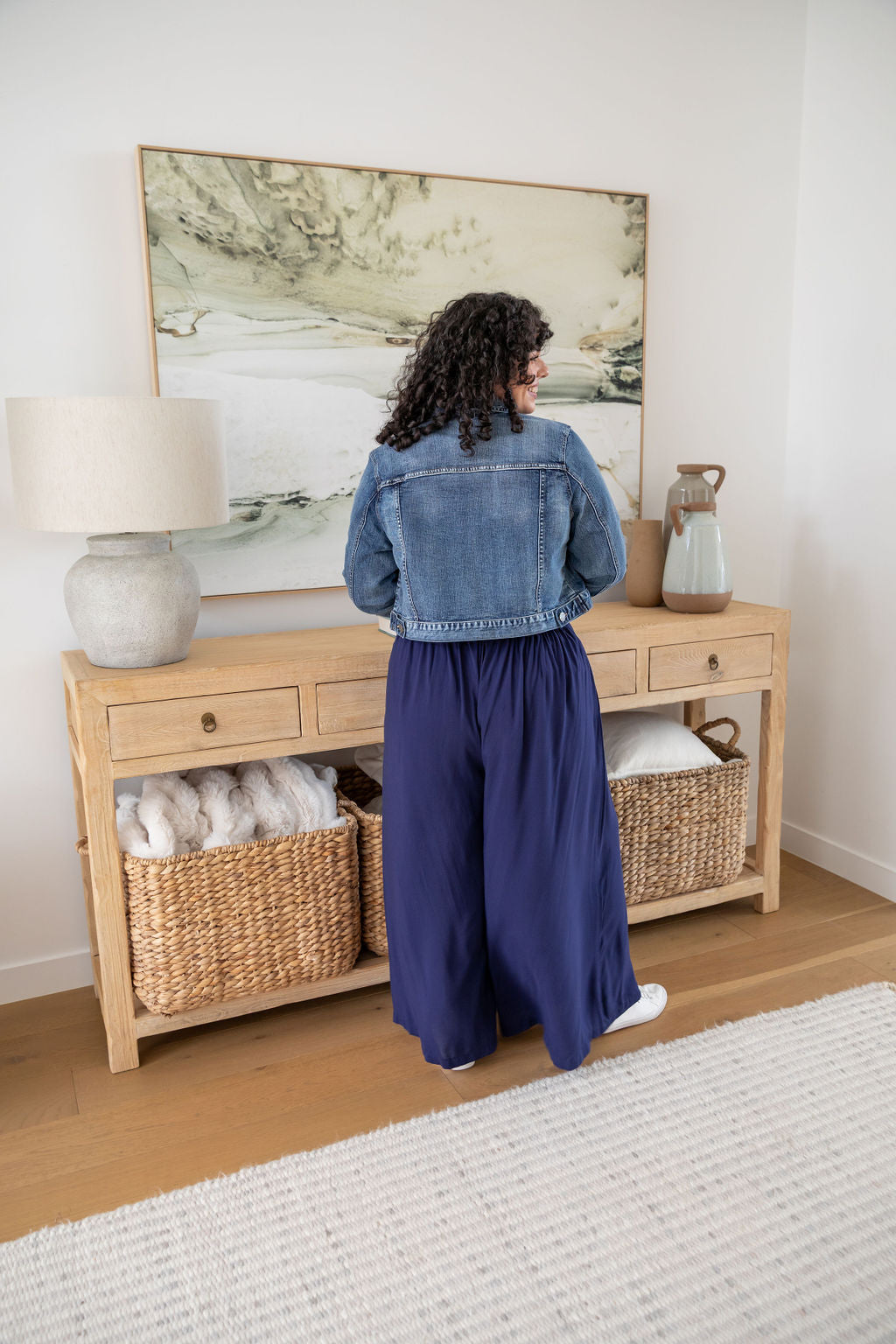 Larsa Pants Petite in Navy