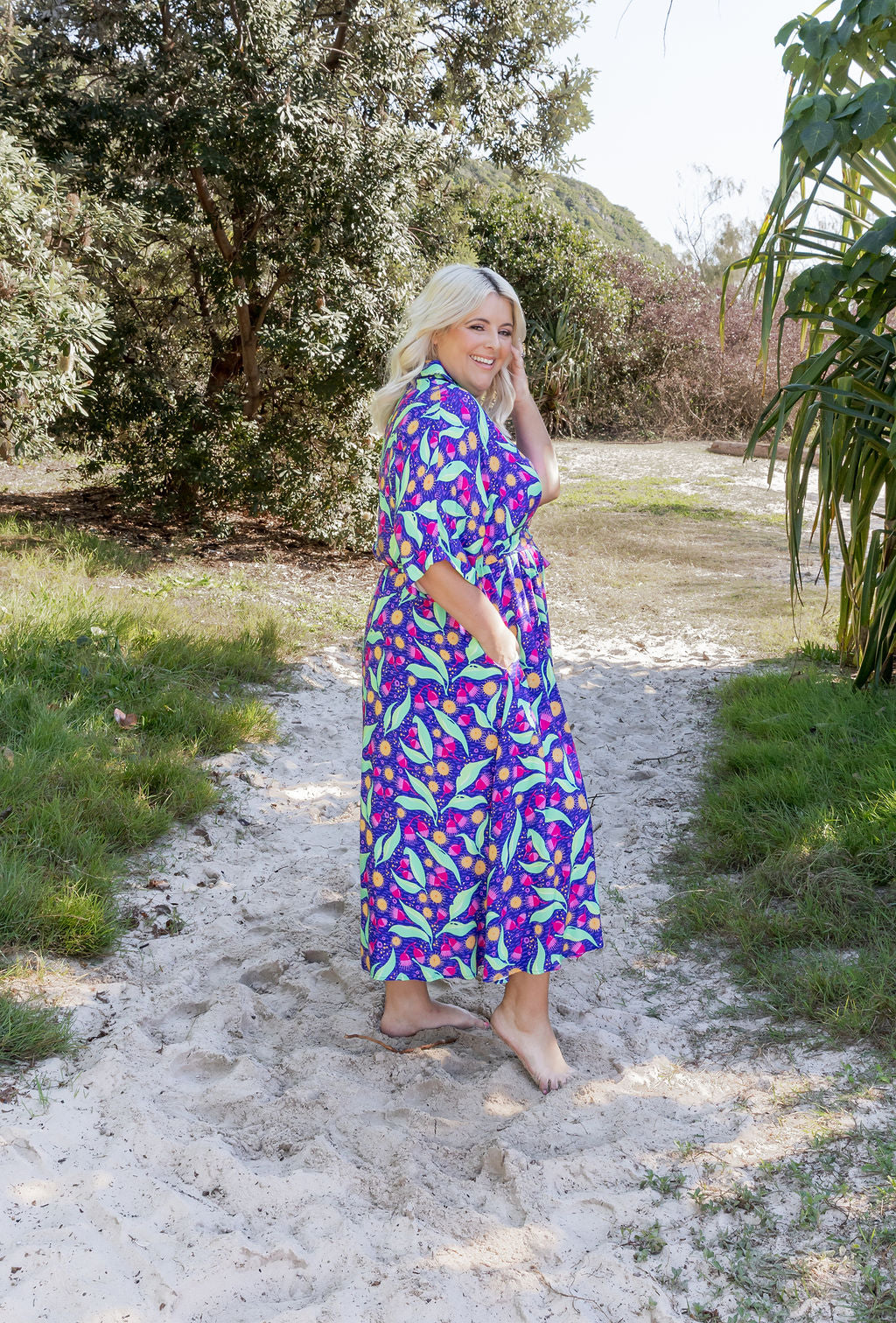 Maddy Midi Dress in Gumnuts