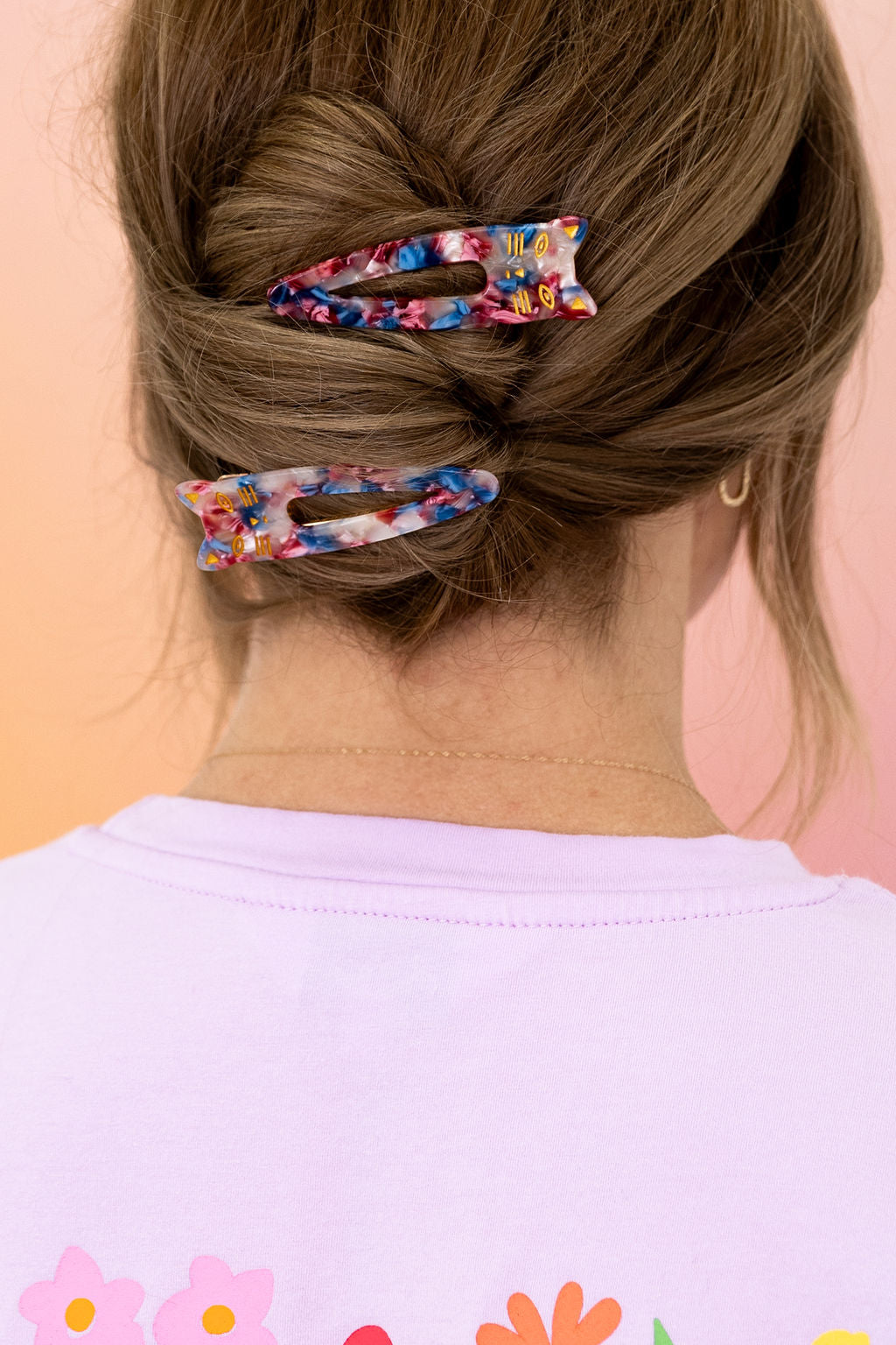 Cat Hair Clips in Pink & Blue