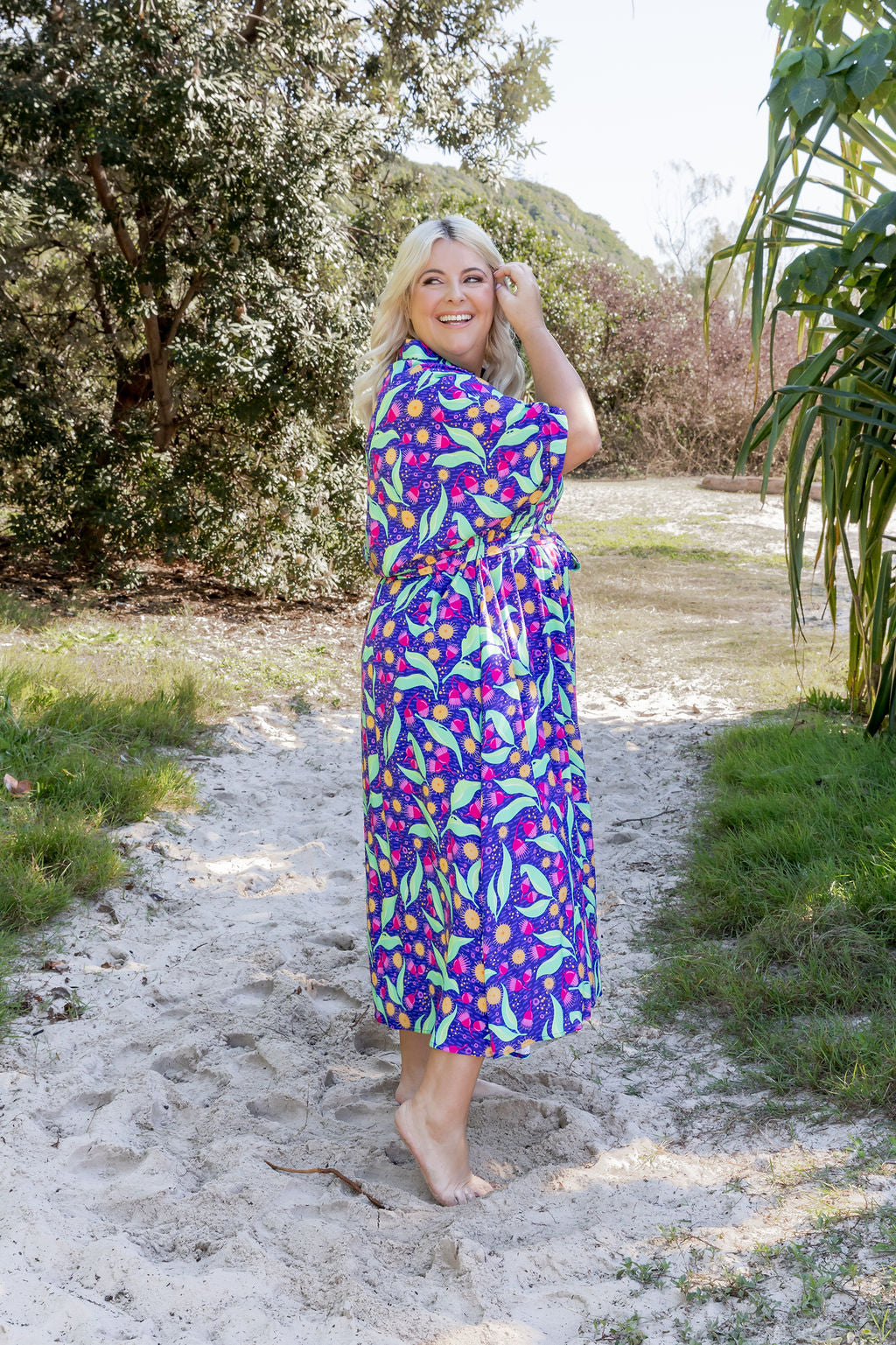 Maddy Midi Dress in Gumnuts