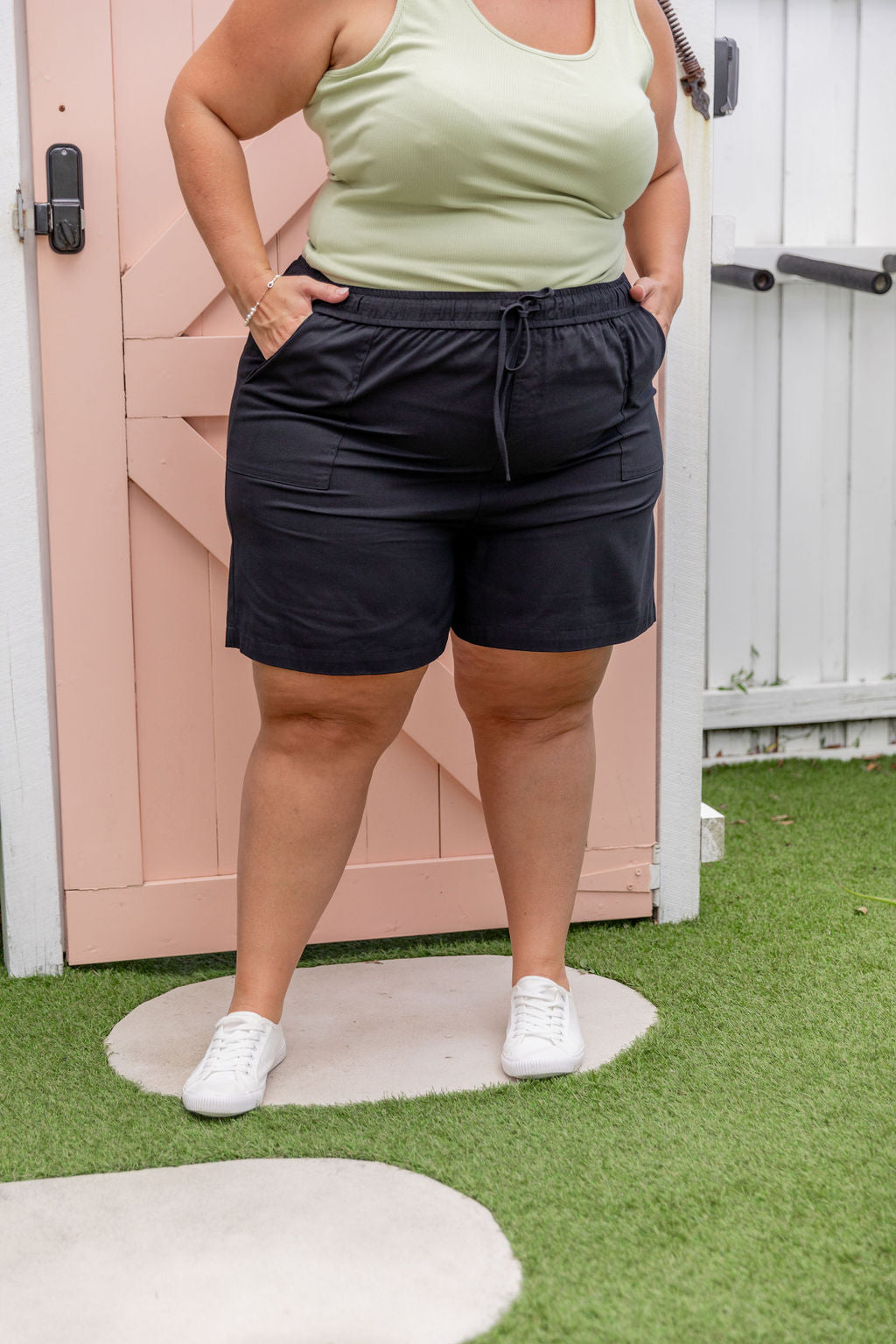 Twill Shorts in Black