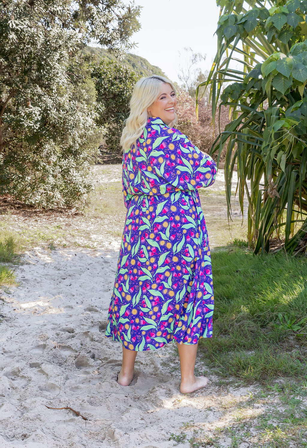 Maddy Midi Dress in Gumnuts