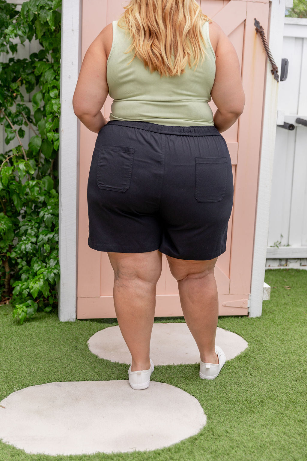 Twill Shorts in Black