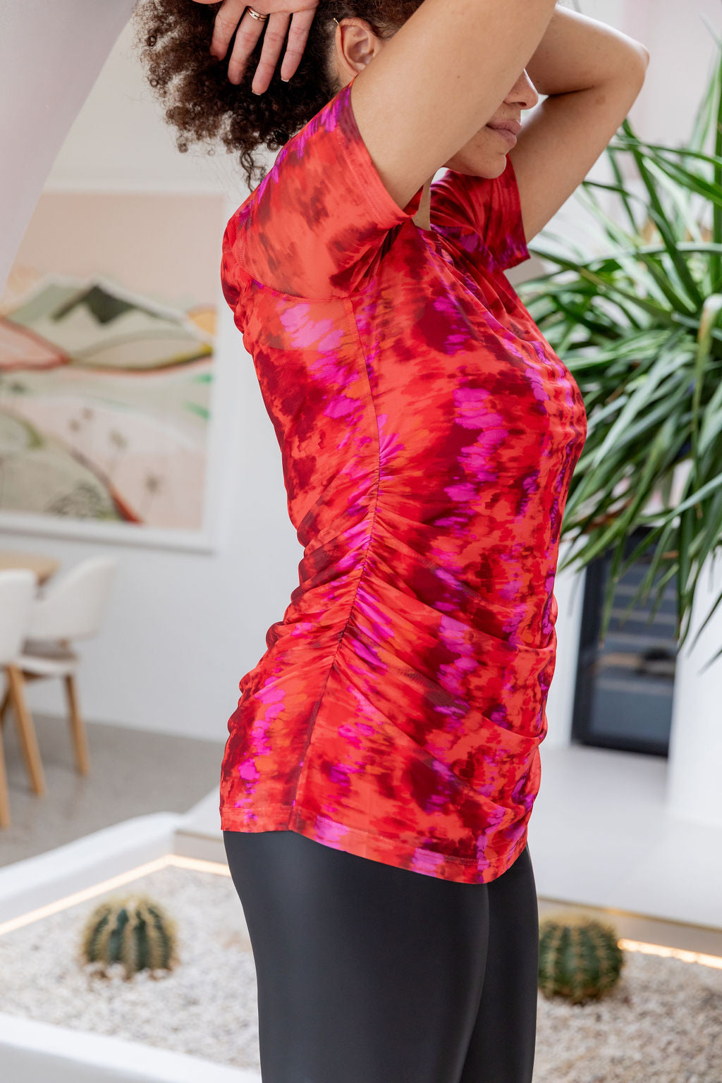 Darla Mesh Top in Red