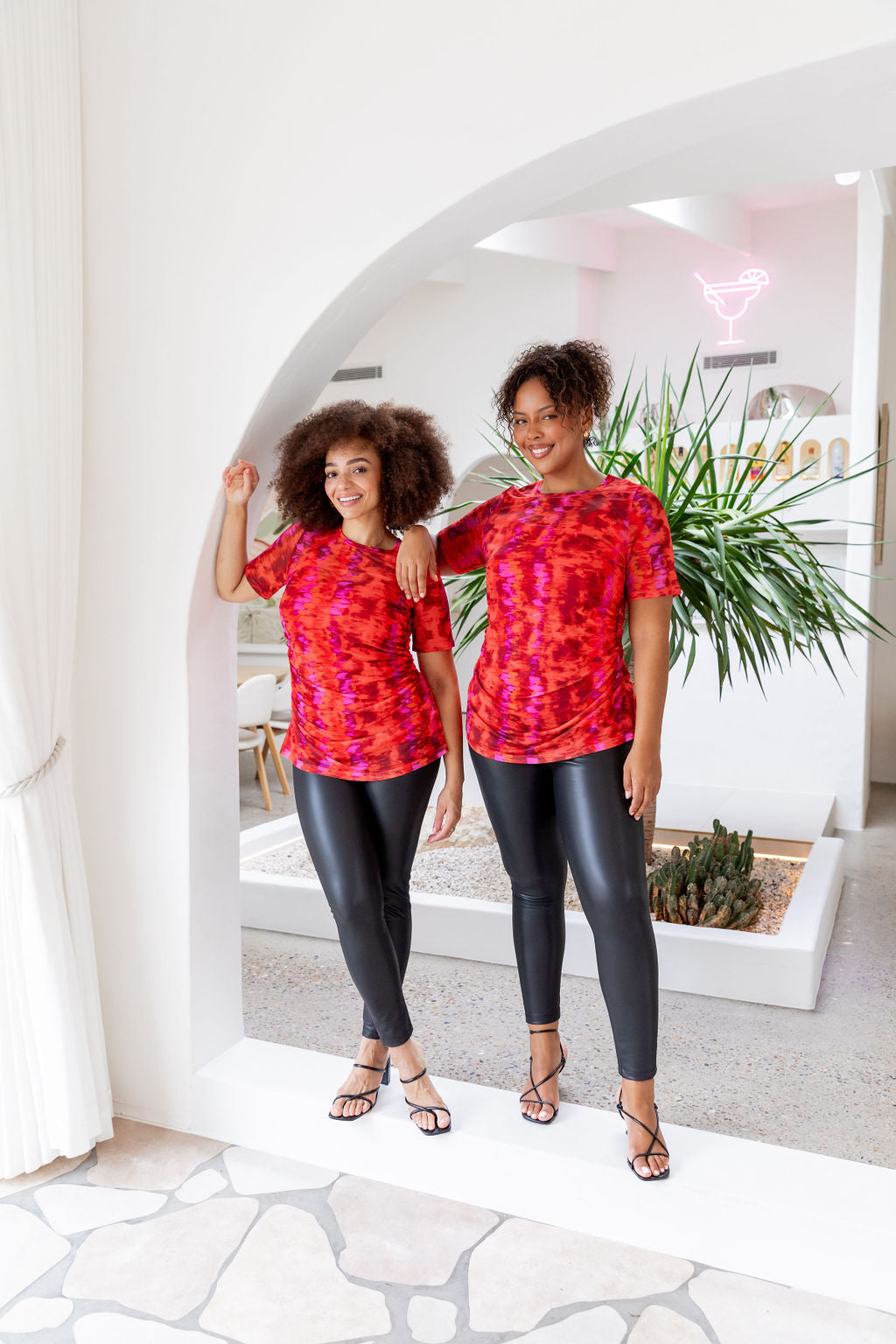 Darla Mesh Top in Red