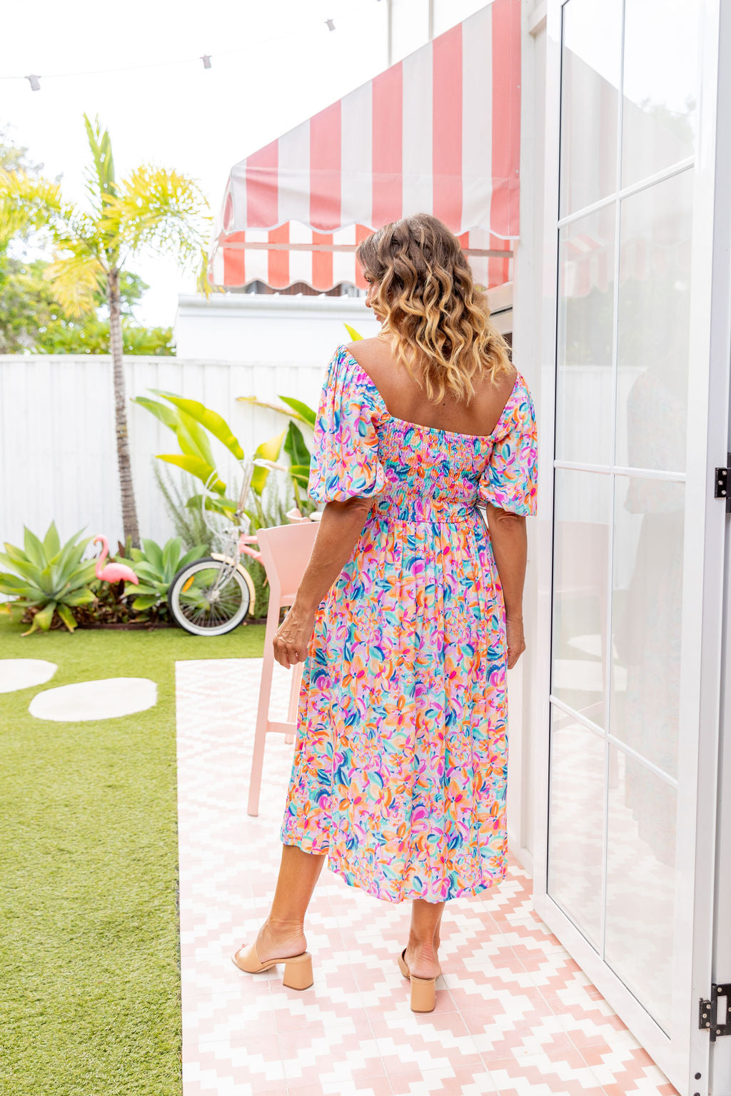 Pippa Cut Out Dress in Carnival Floral