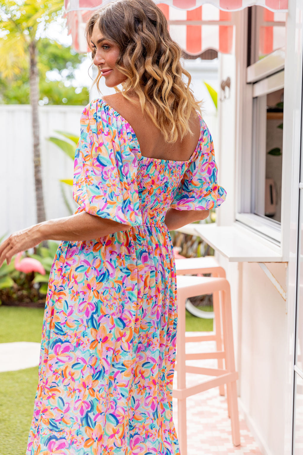Pippa Cut Out Dress in Carnival Floral