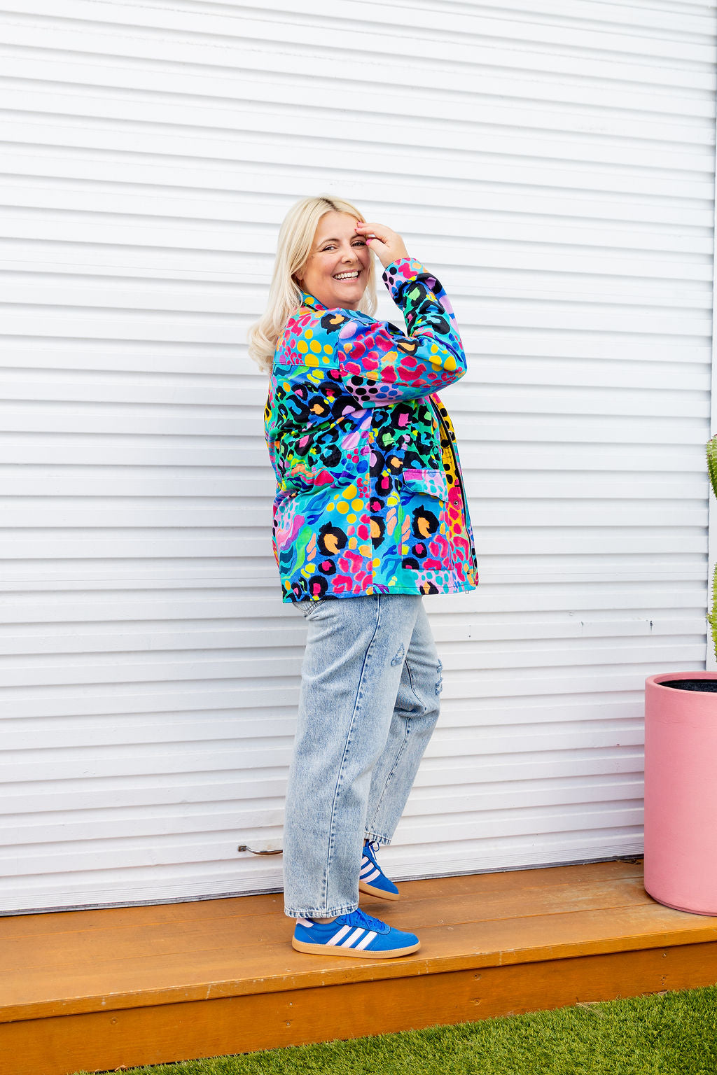 Lakey Jacket in Electric Leopard by Kasey Rainbow