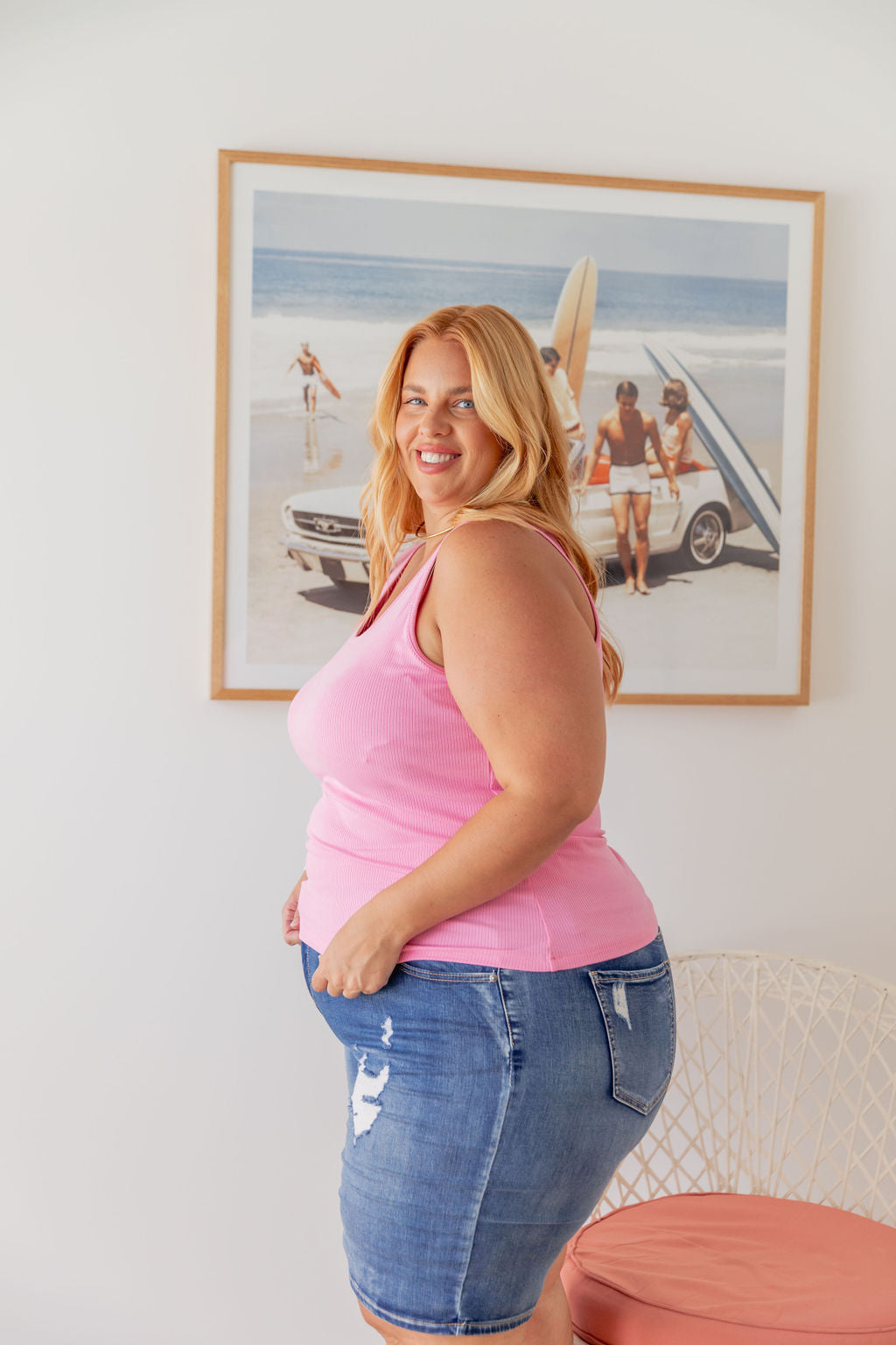 Billi Tank in Barbie Pink