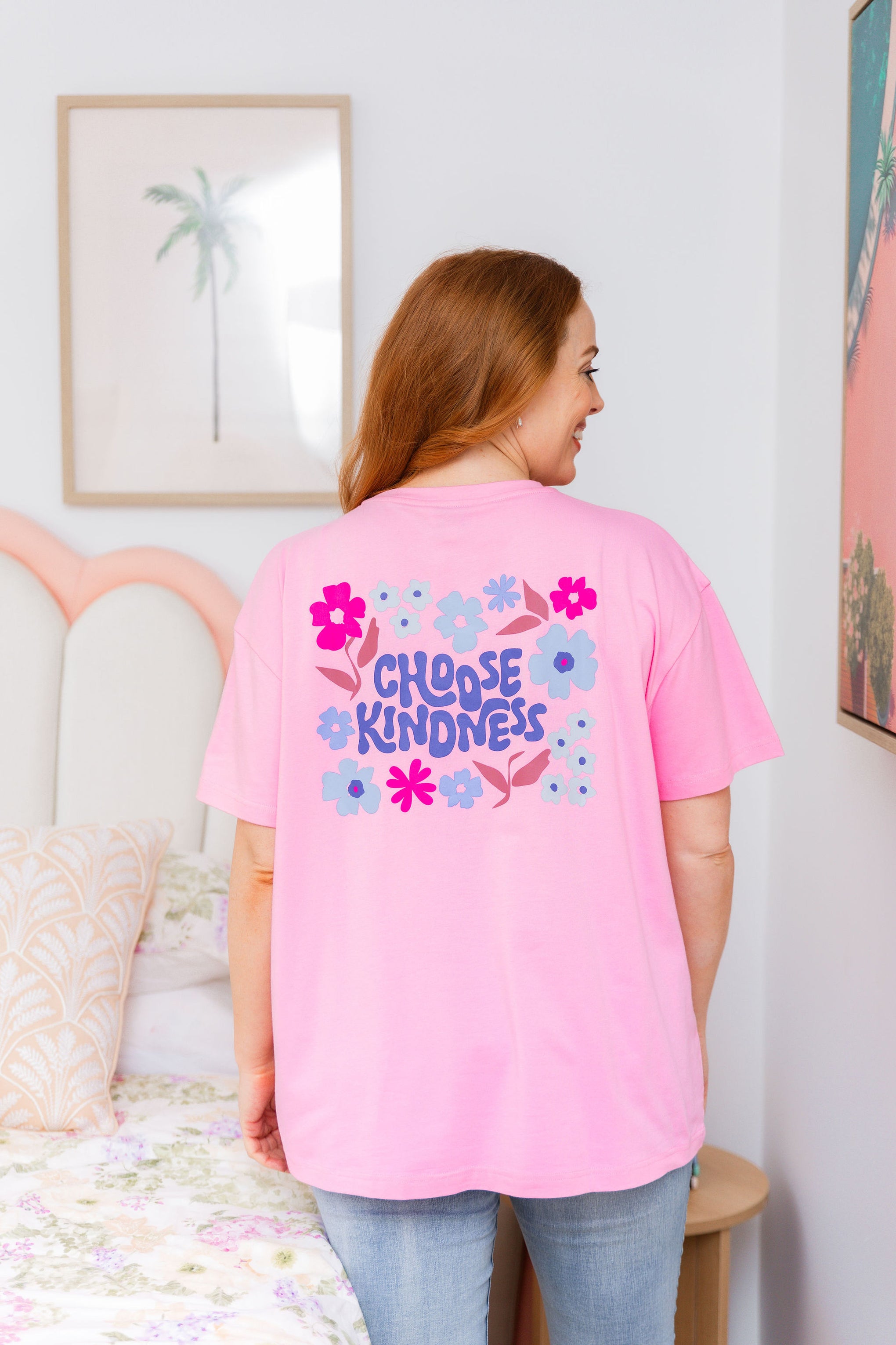 Choose Kindness Tee in Flamingo