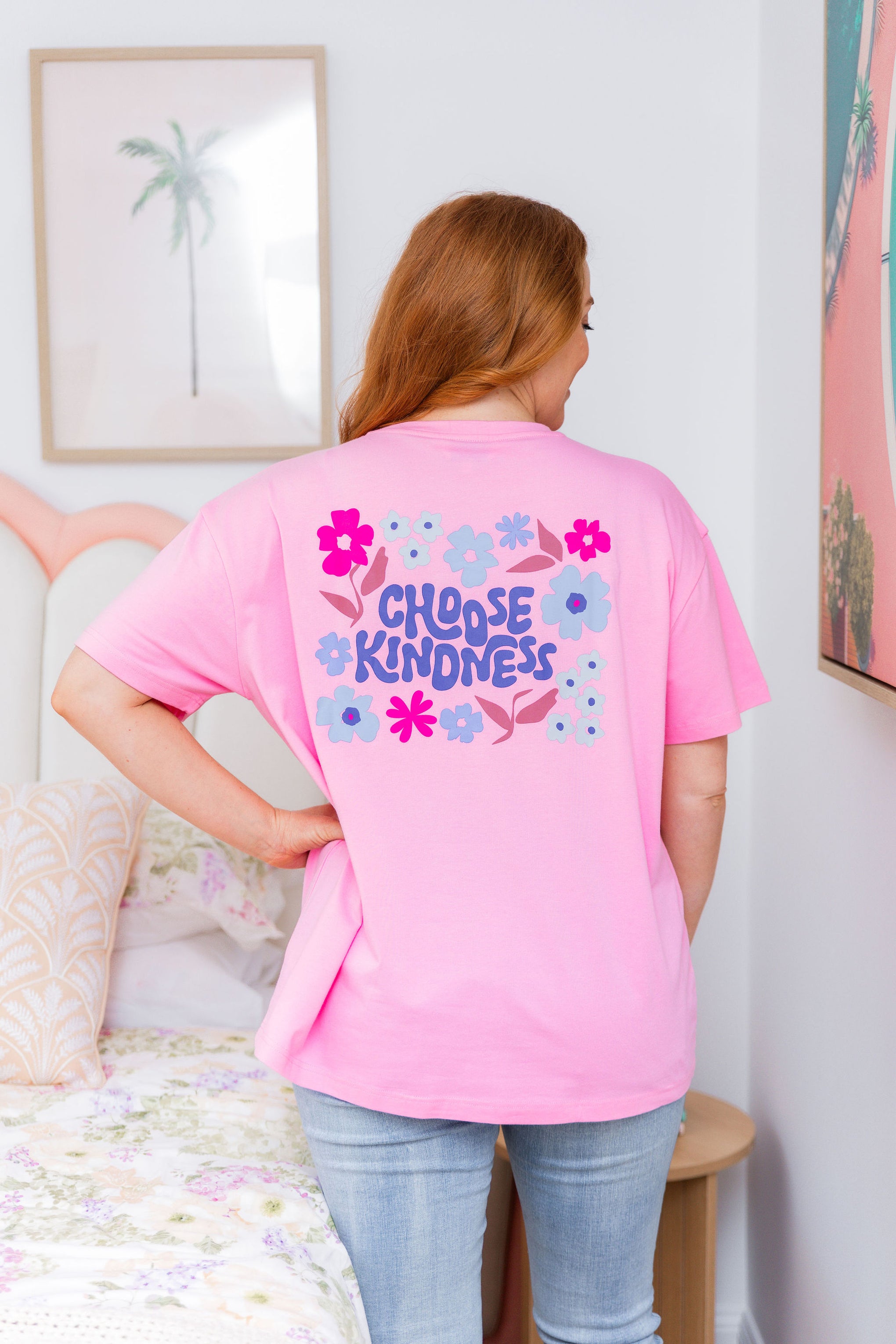 Choose Kindness Tee in Flamingo