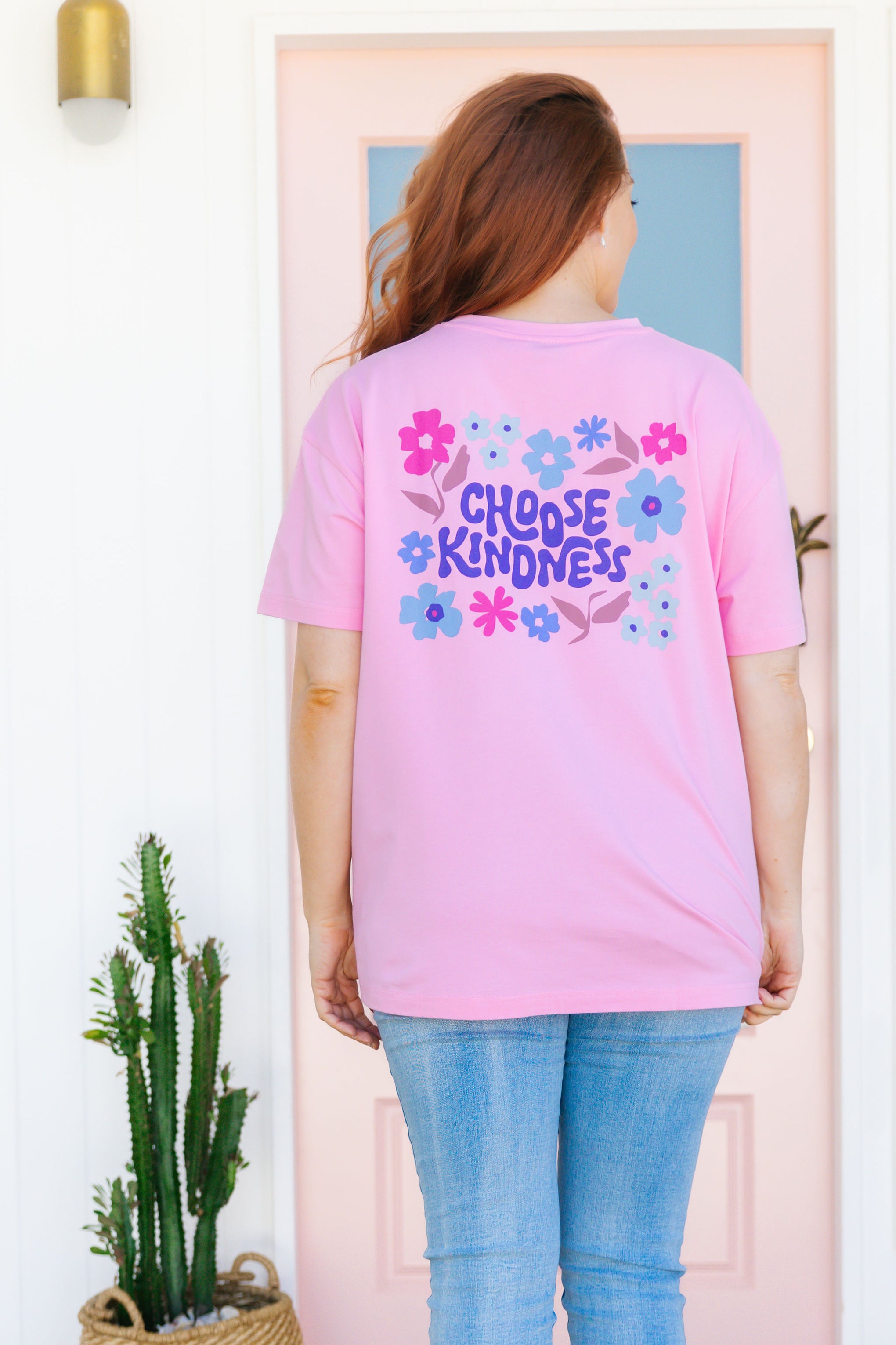 Choose Kindness Tee in Flamingo