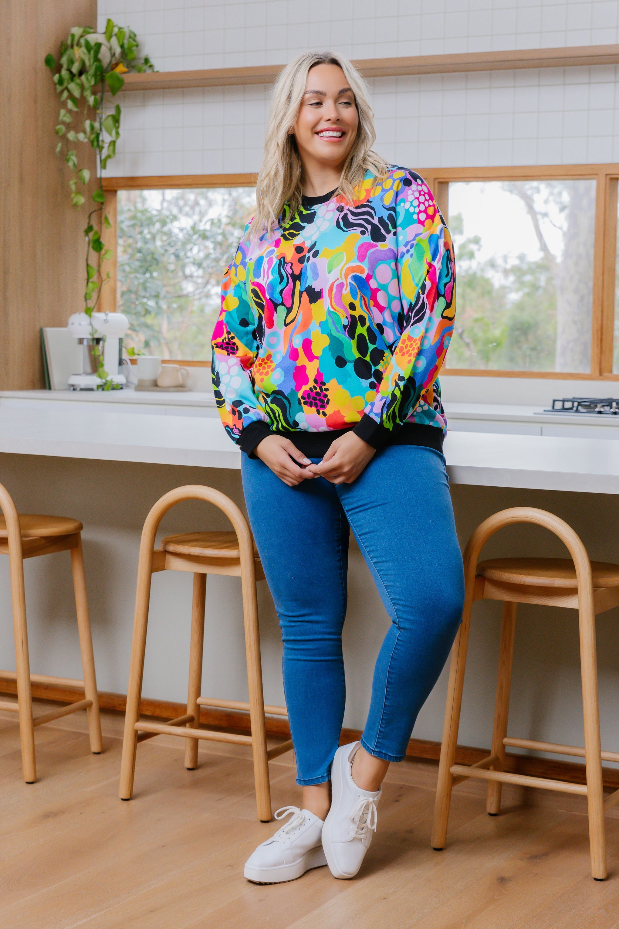 Harper Sweater in Electric Zee by Kasey Rainbow