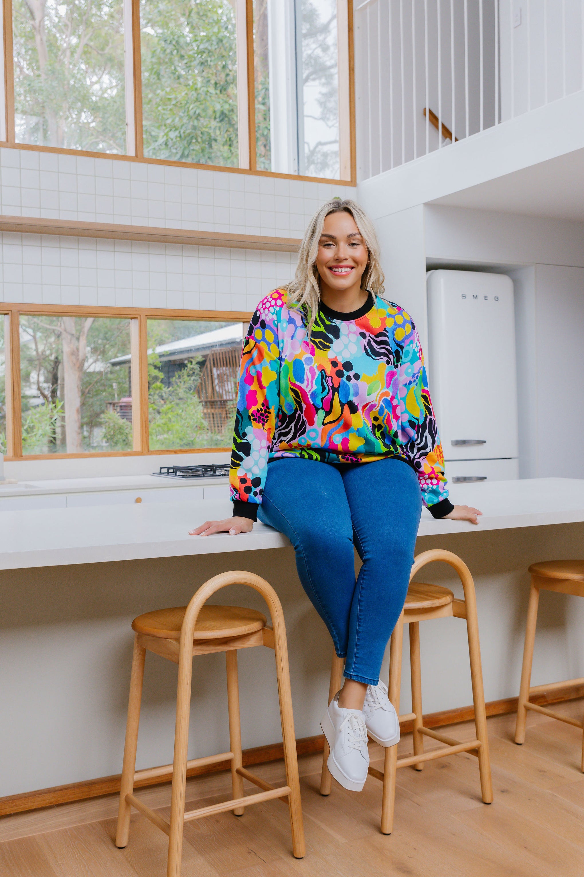 Harper Sweater in Electric Zee by Kasey Rainbow