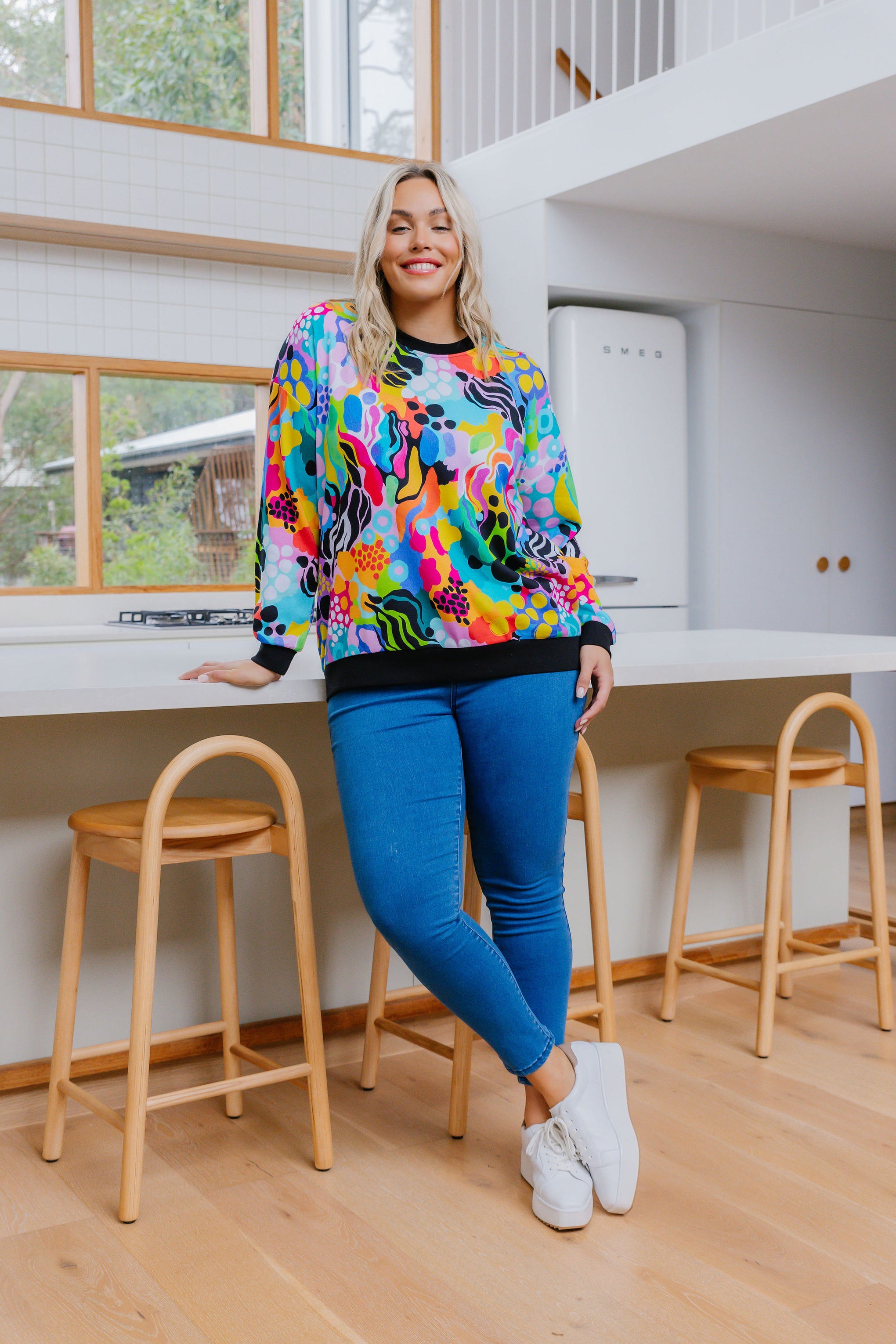 Harper Sweater in Electric Zee by Kasey Rainbow