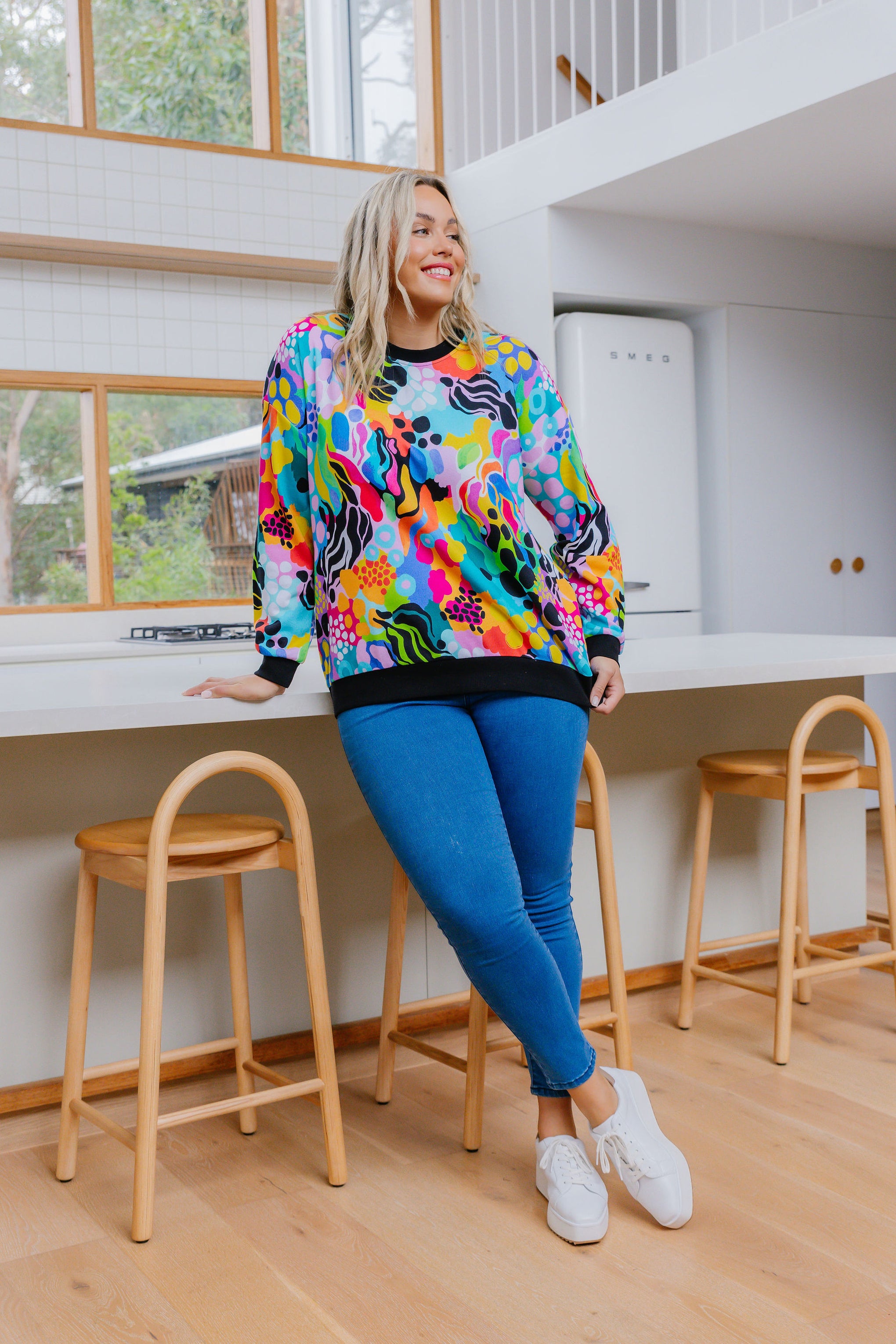 Harper Sweater in Electric Zee by Kasey Rainbow