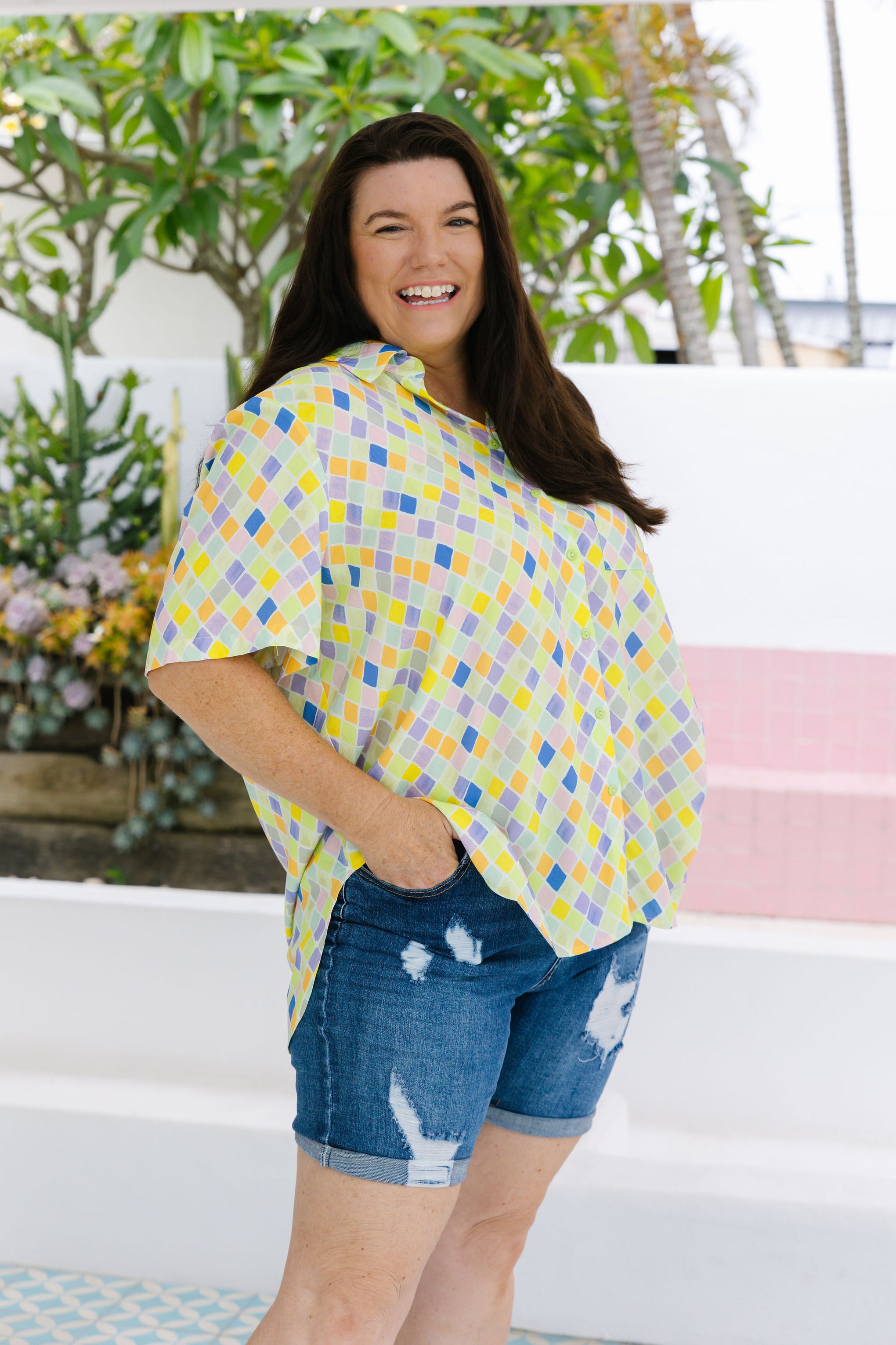 Samara Shirt in Diced
