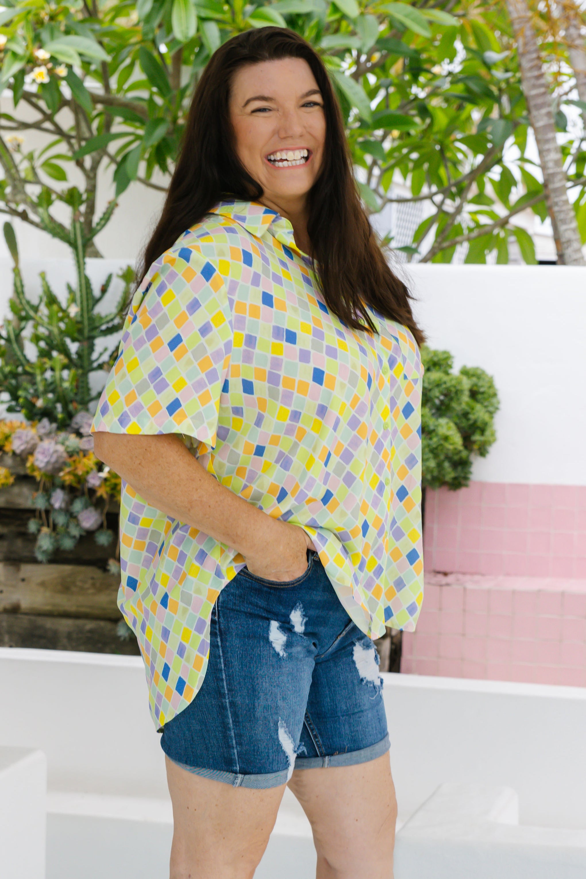 Samara Shirt in Diced