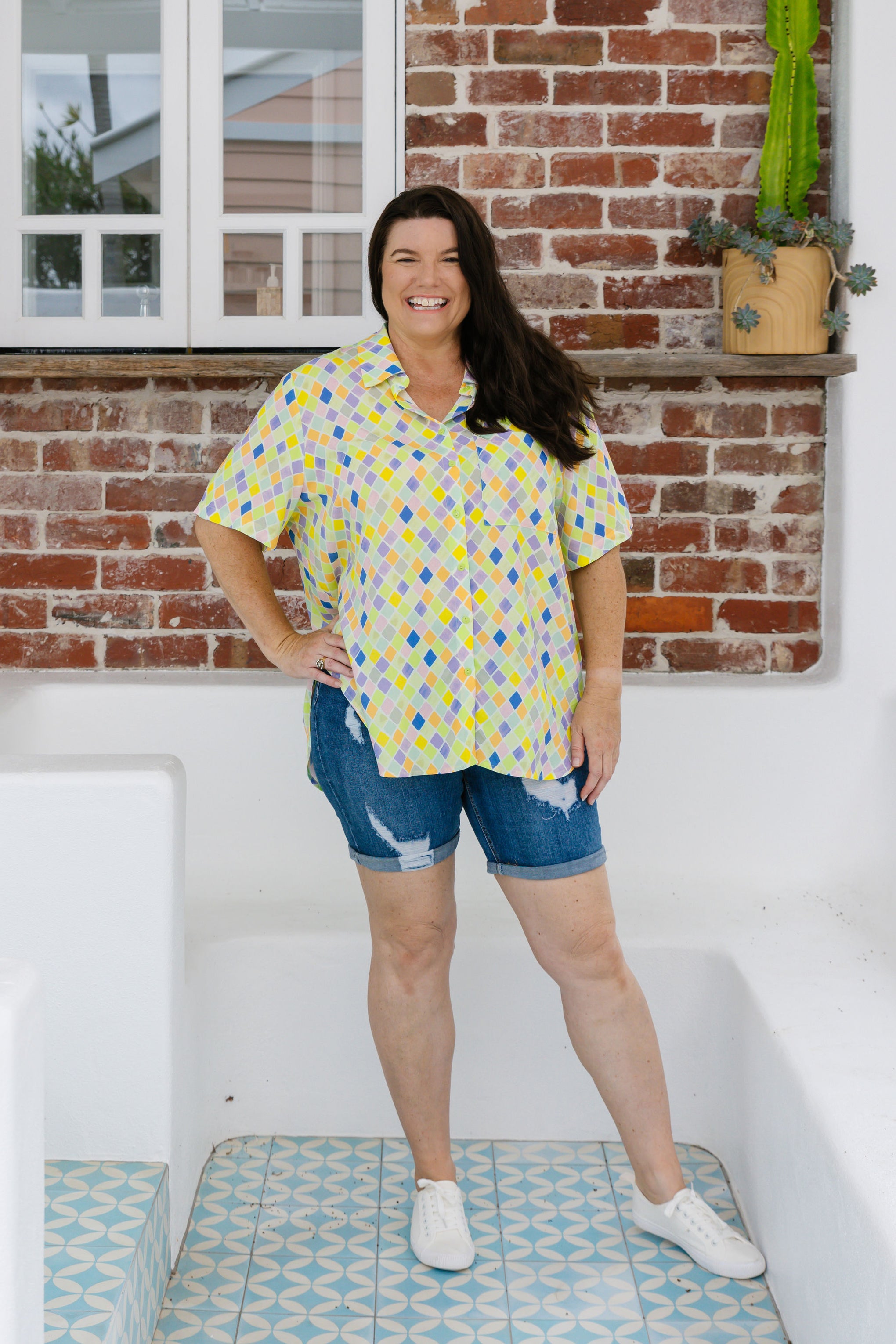 Samara Shirt in Diced